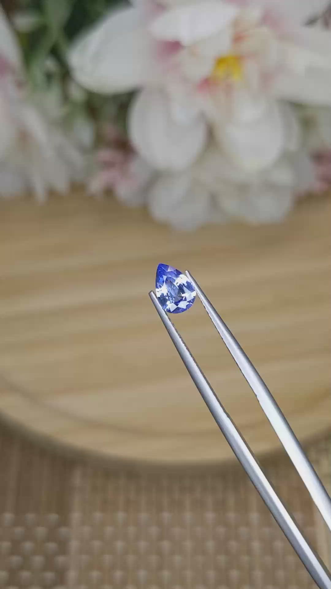 0.81 Ct. Blue Sapphire from Ceylon (Sri Lanka) Size Video