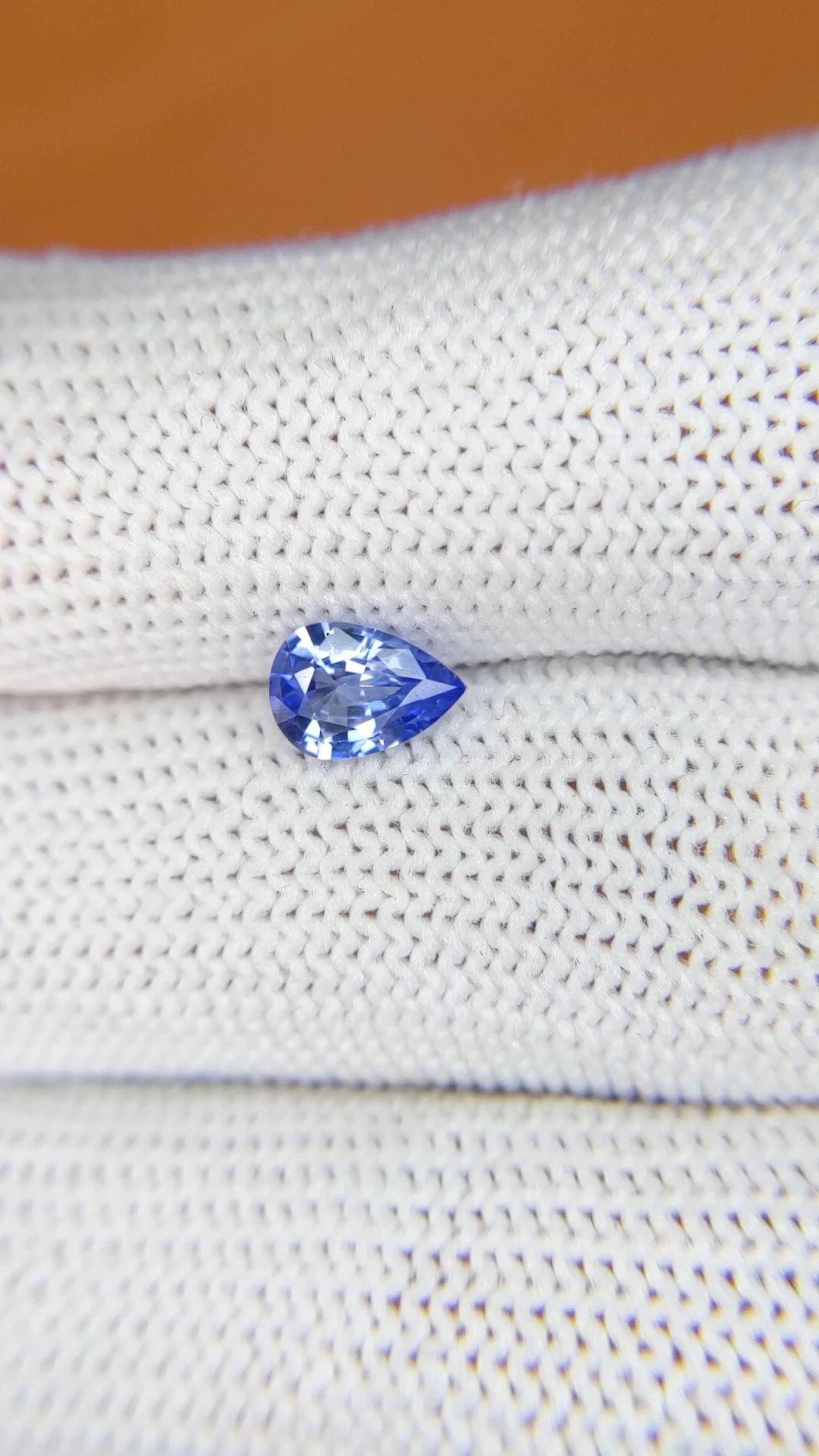 0.81 Ct. Blue Sapphire from Ceylon (Sri Lanka) Size Video