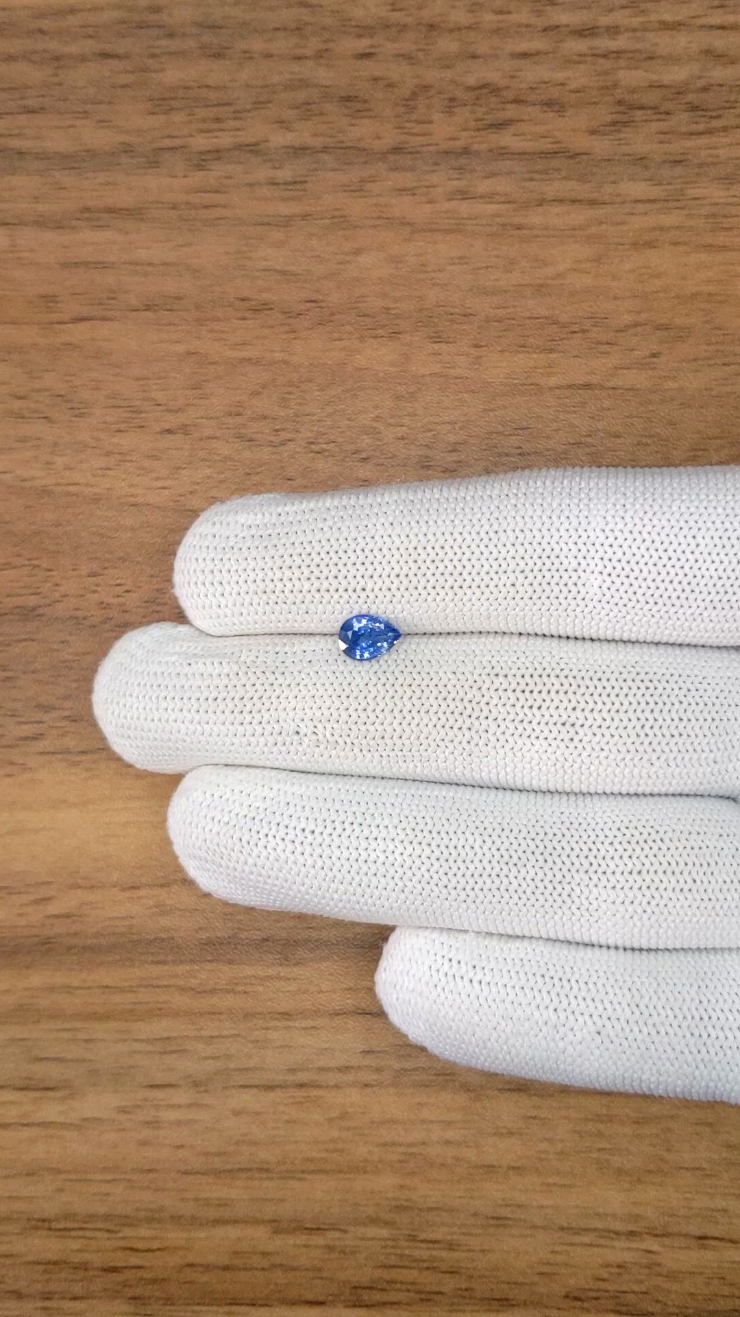 0.78 Ct. Blue Sapphire from Ceylon (Sri Lanka) Size Video