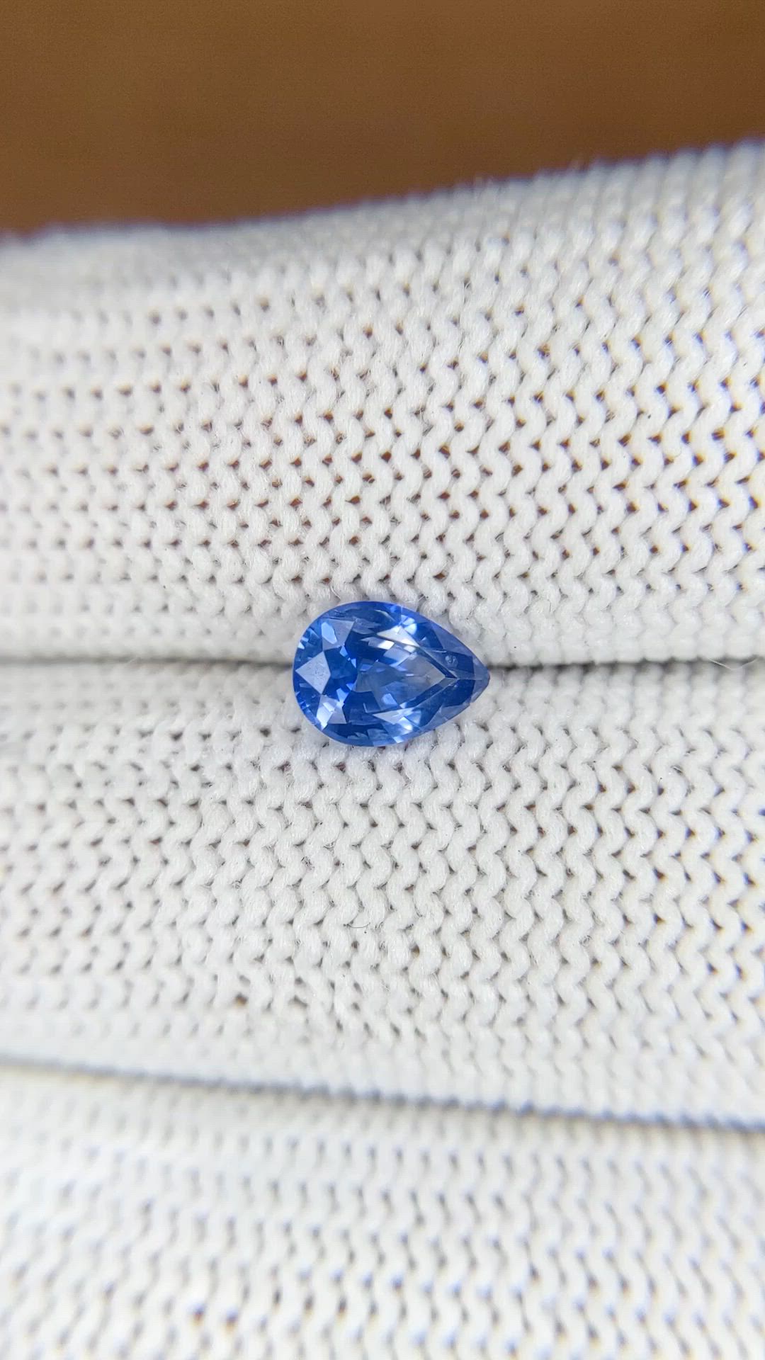 0.78 Ct. Blue Sapphire from Ceylon (Sri Lanka) Size Video