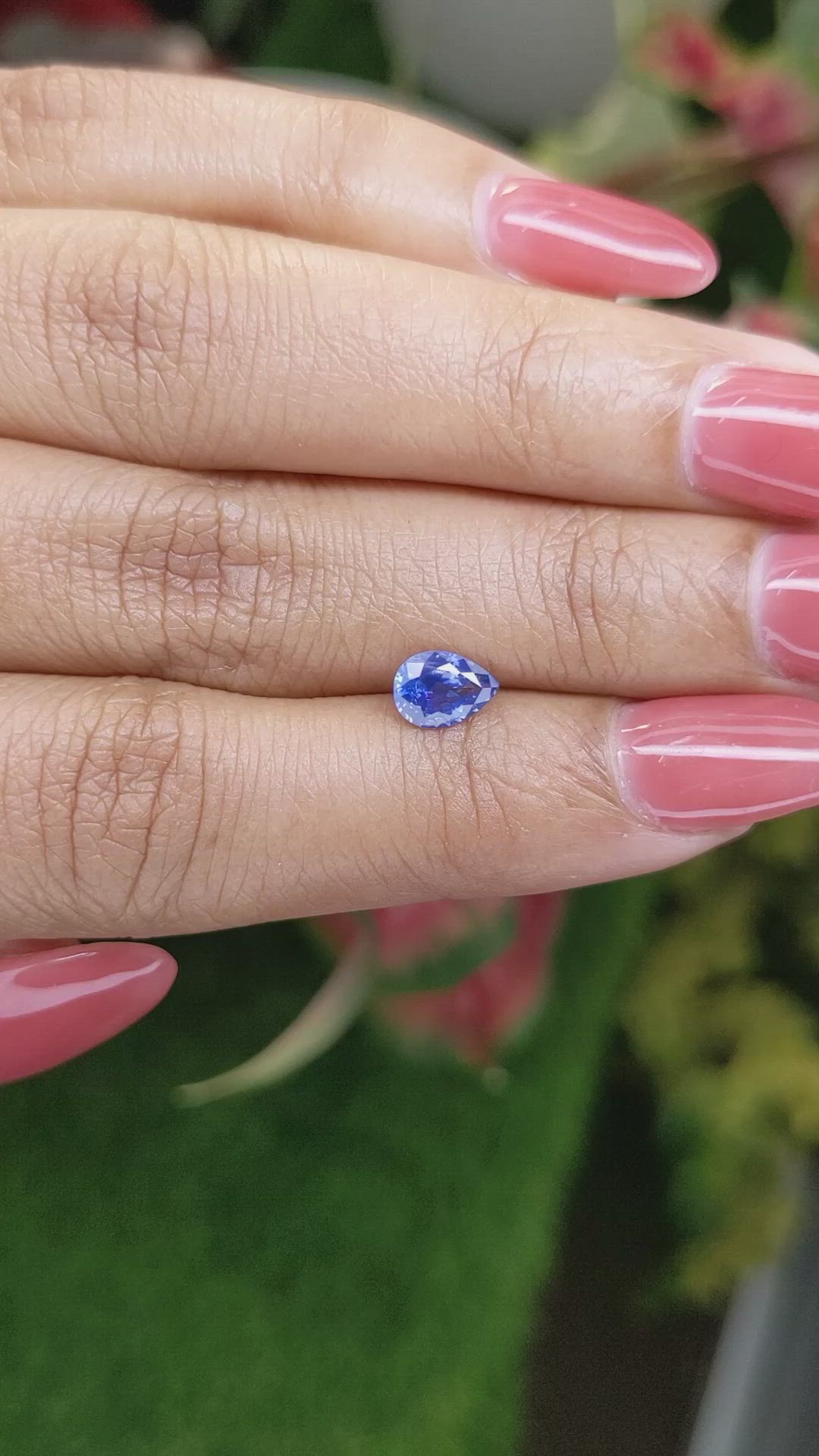 0.78 Ct. Blue Sapphire from Ceylon (Sri Lanka) Size Video