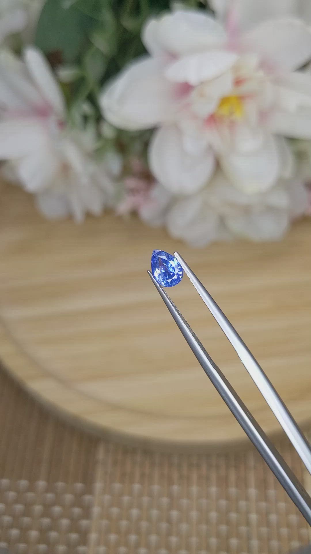 0.78 Ct. Blue Sapphire from Ceylon (Sri Lanka) Size Video