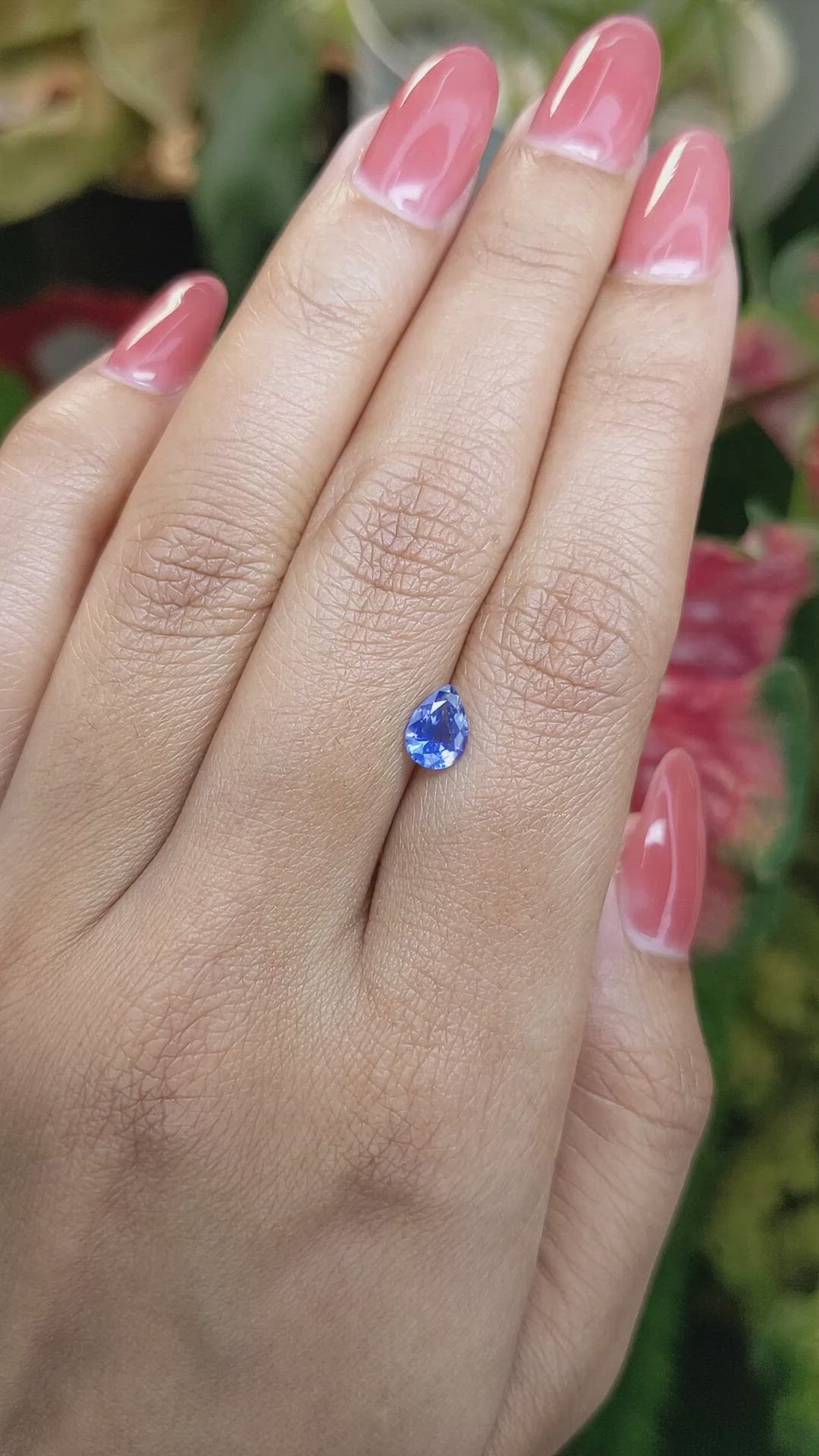 0.78 Ct. Blue Sapphire from Ceylon (Sri Lanka) Size Video