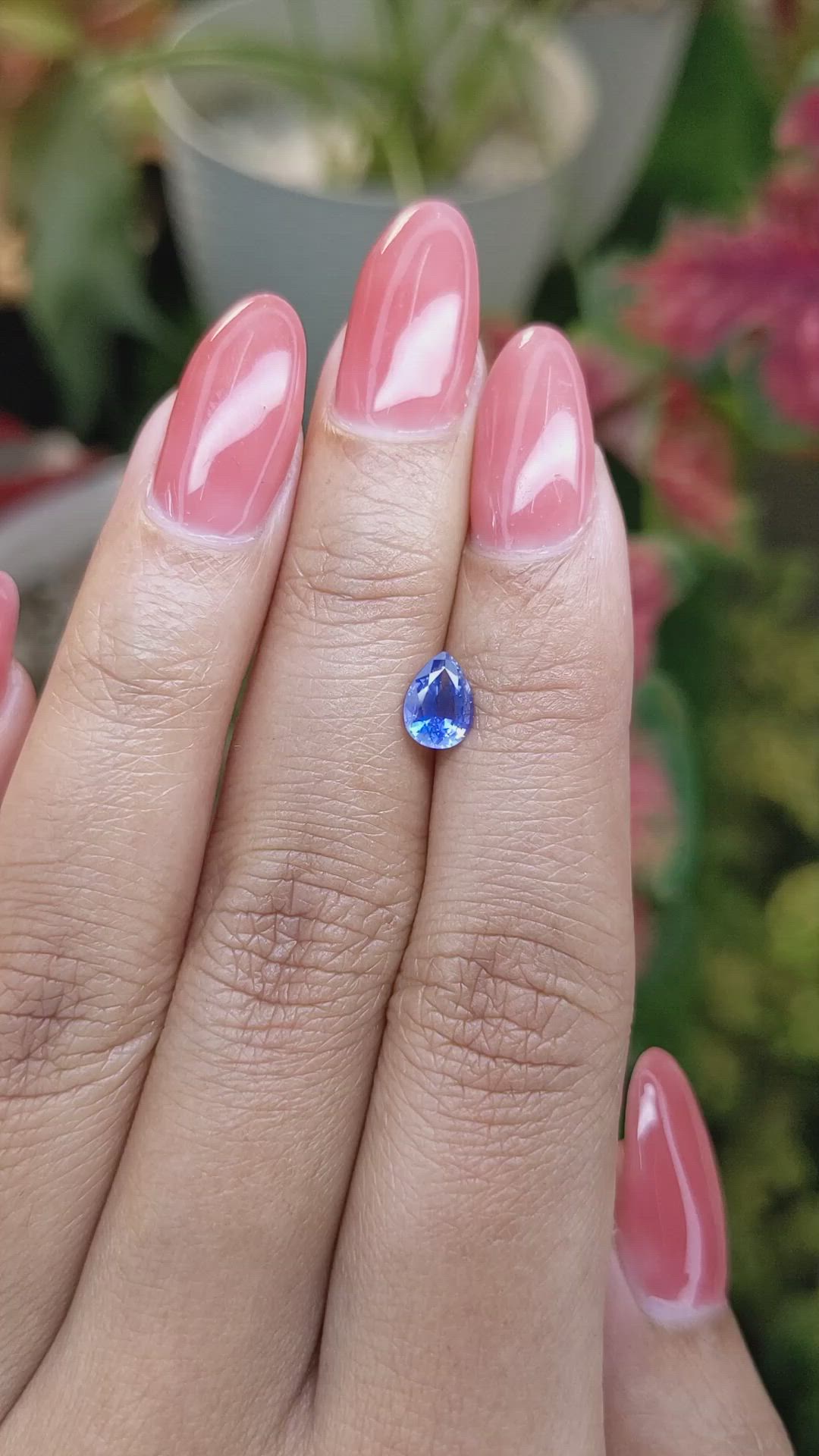 0.78 Ct. Blue Sapphire from Ceylon (Sri Lanka) Size Video