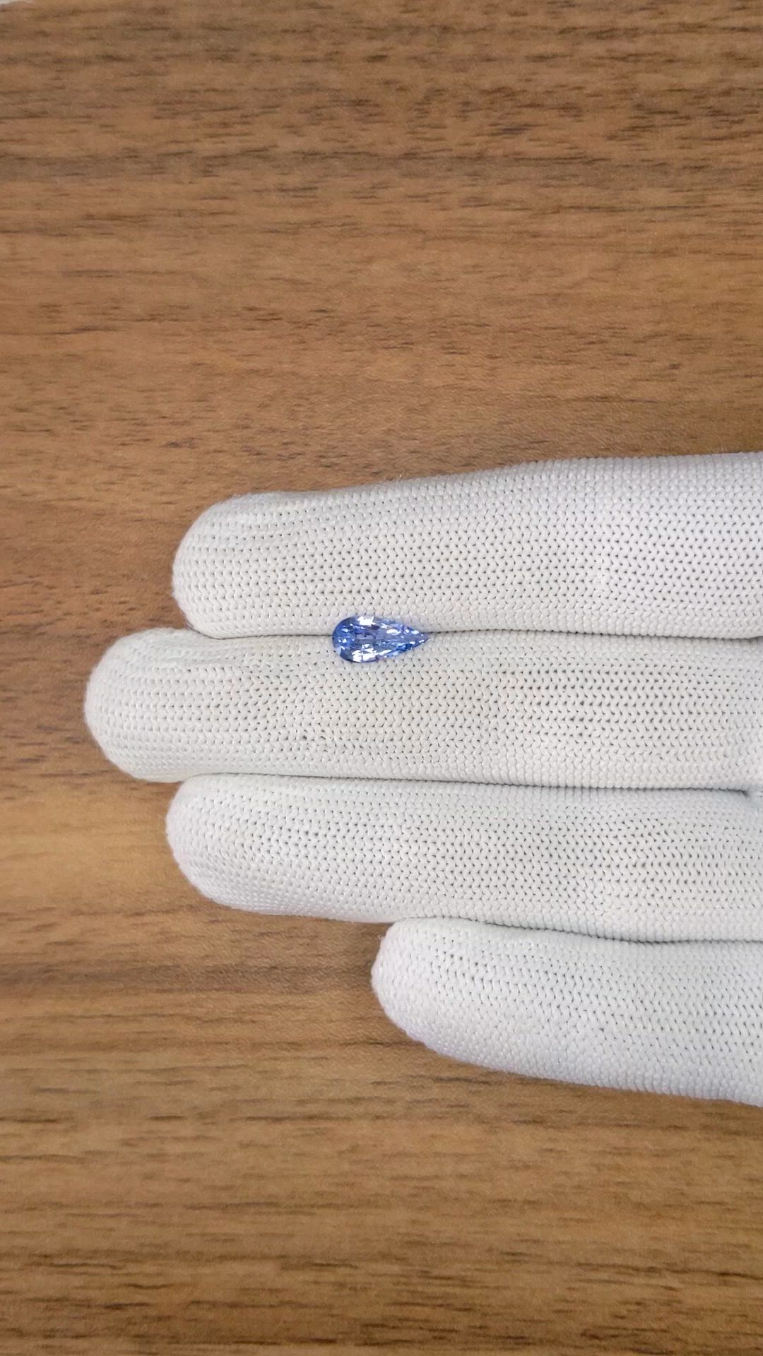 1.14 Ct. Blue Sapphire from Ceylon (Sri Lanka) Size Video