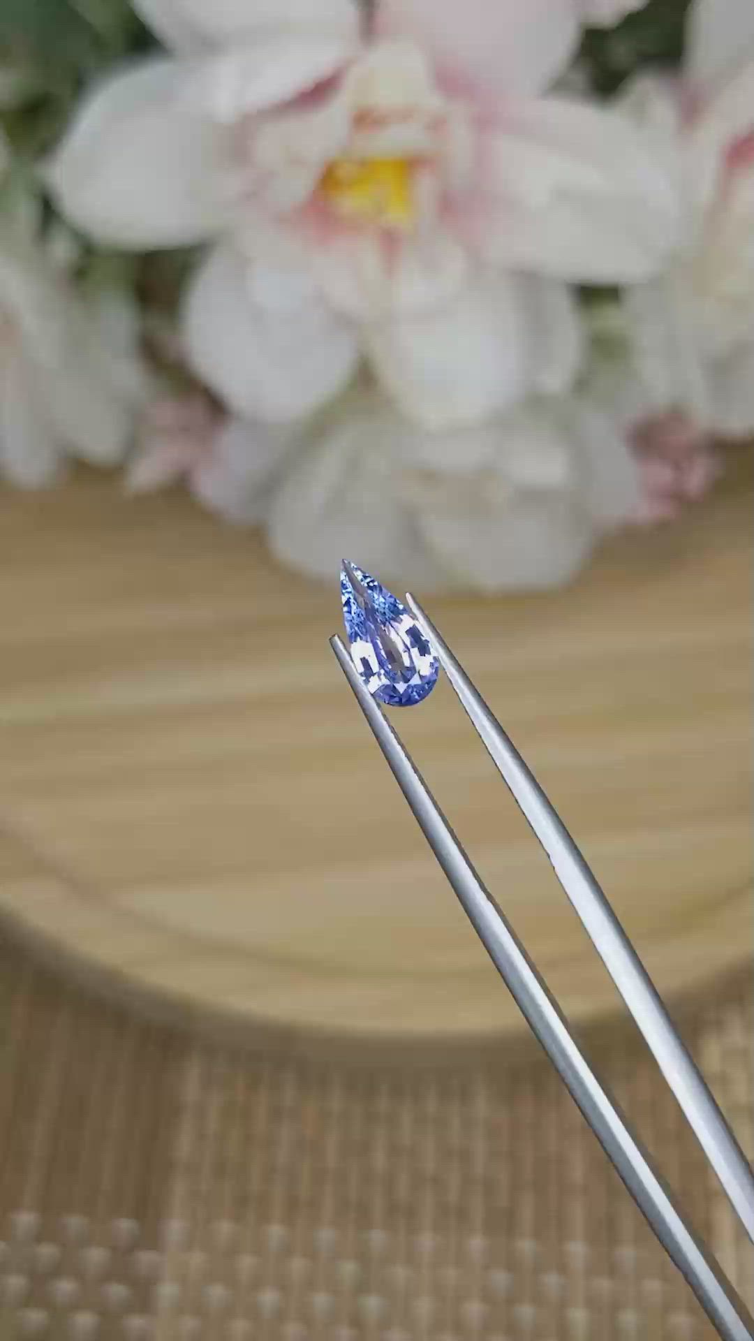 1.14 Ct. Blue Sapphire from Ceylon (Sri Lanka) Size Video