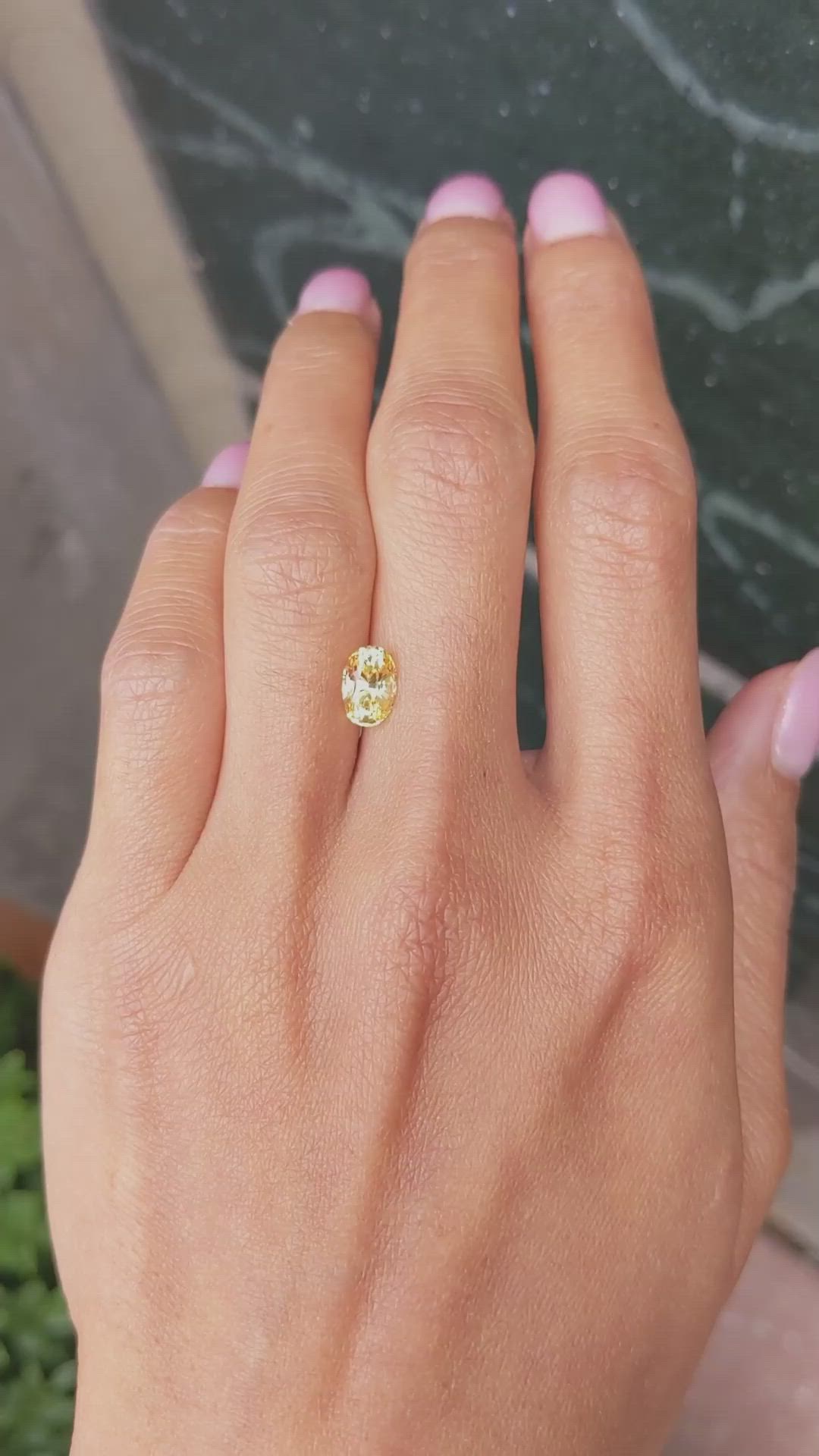 1.78 Ct. Yellow Sapphire from Ceylon (Sri Lanka) Size Video