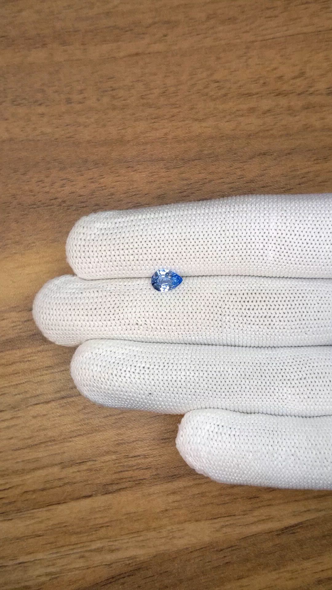 0.85 Ct. Blue Sapphire from Ceylon (Sri Lanka) Size Video