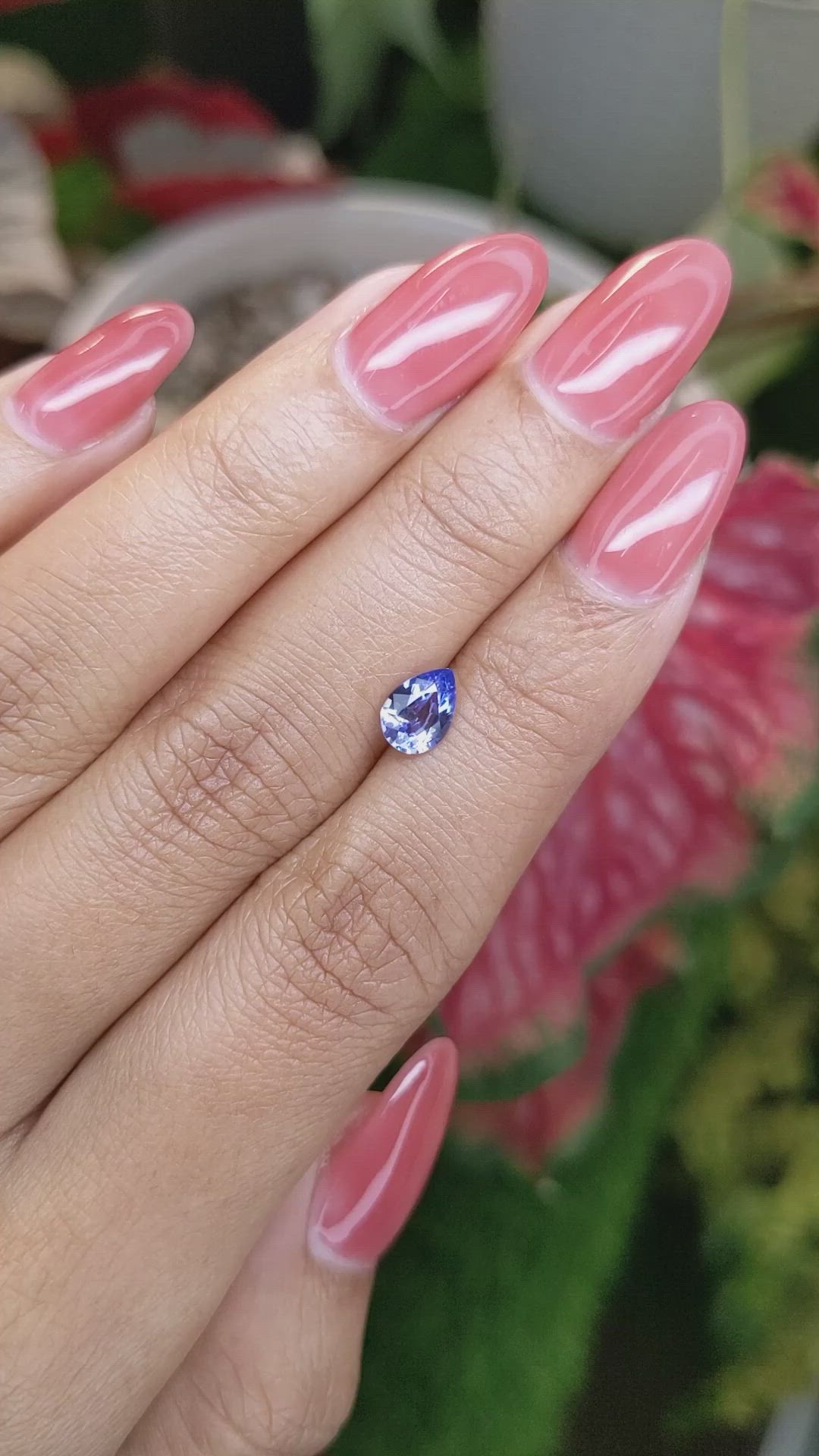 0.85 Ct. Blue Sapphire from Ceylon (Sri Lanka) Size Video