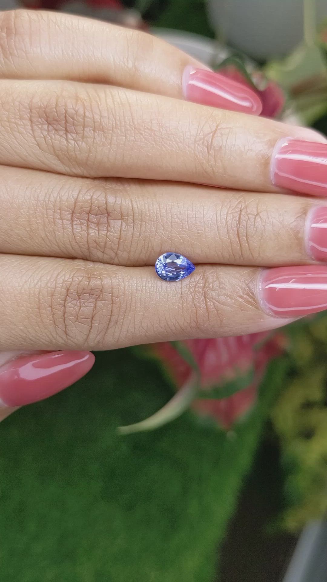 0.85 Ct. Blue Sapphire from Ceylon (Sri Lanka) Size Video