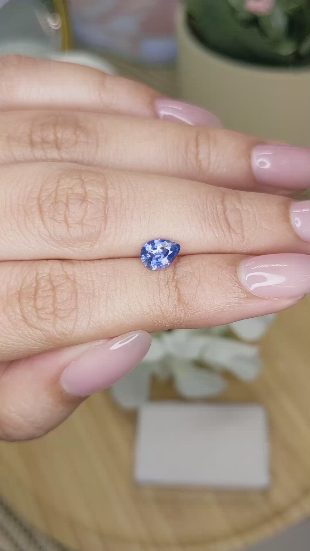 0.93 Ct. Blue Sapphire from Ceylon (Sri Lanka) Size Video