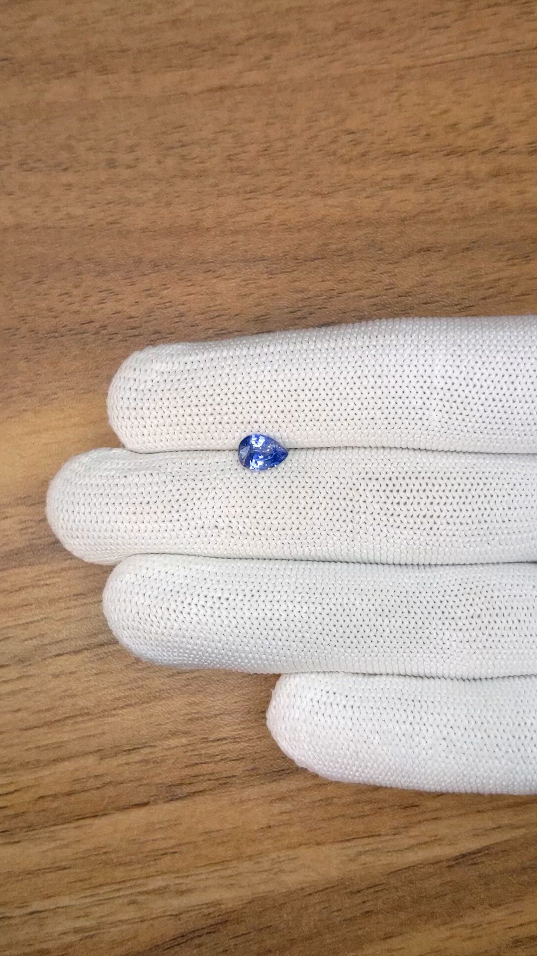 0.93 Ct. Blue Sapphire from Ceylon (Sri Lanka) Size Video