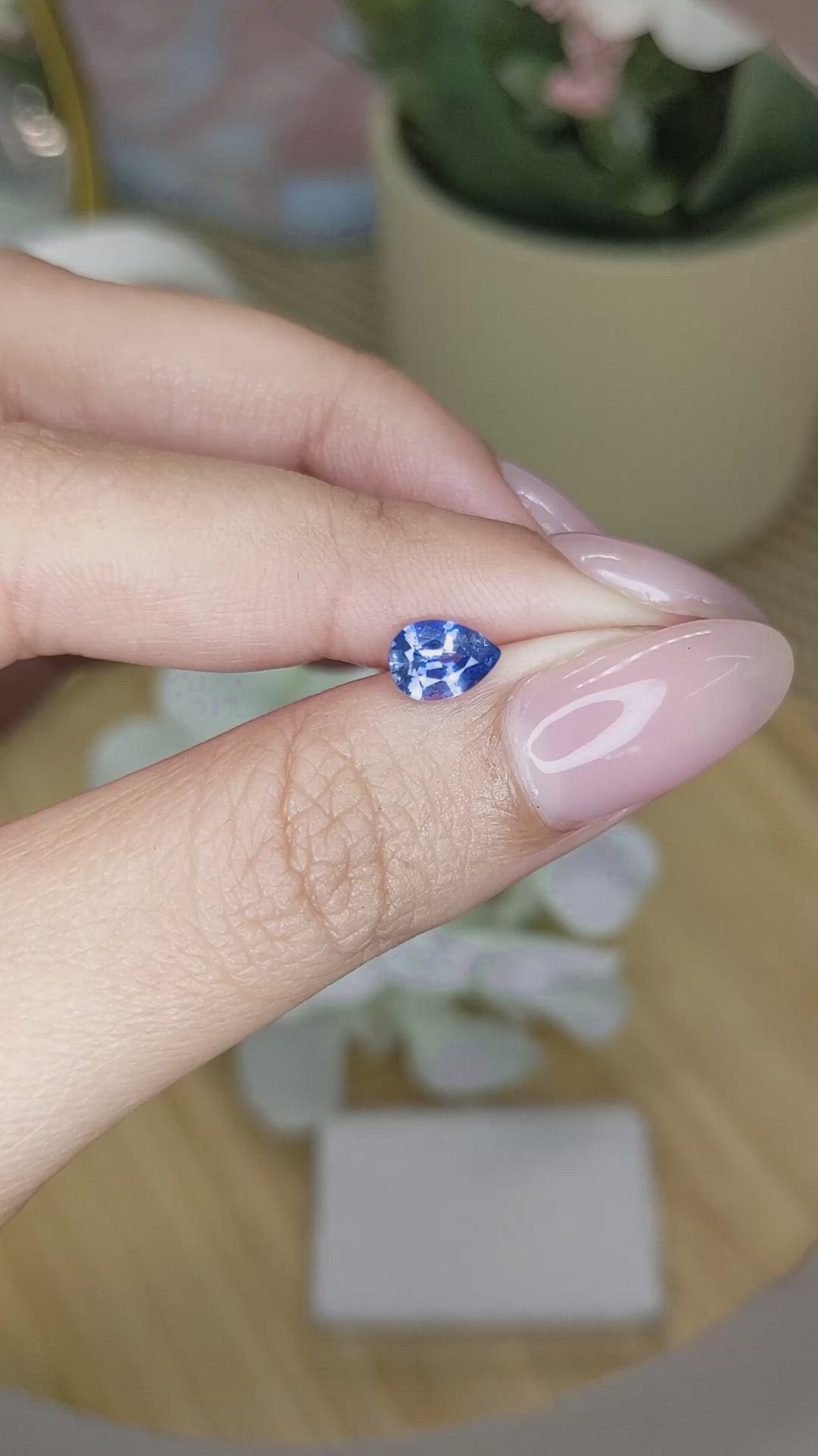 0.93 Ct. Blue Sapphire from Ceylon (Sri Lanka) Size Video