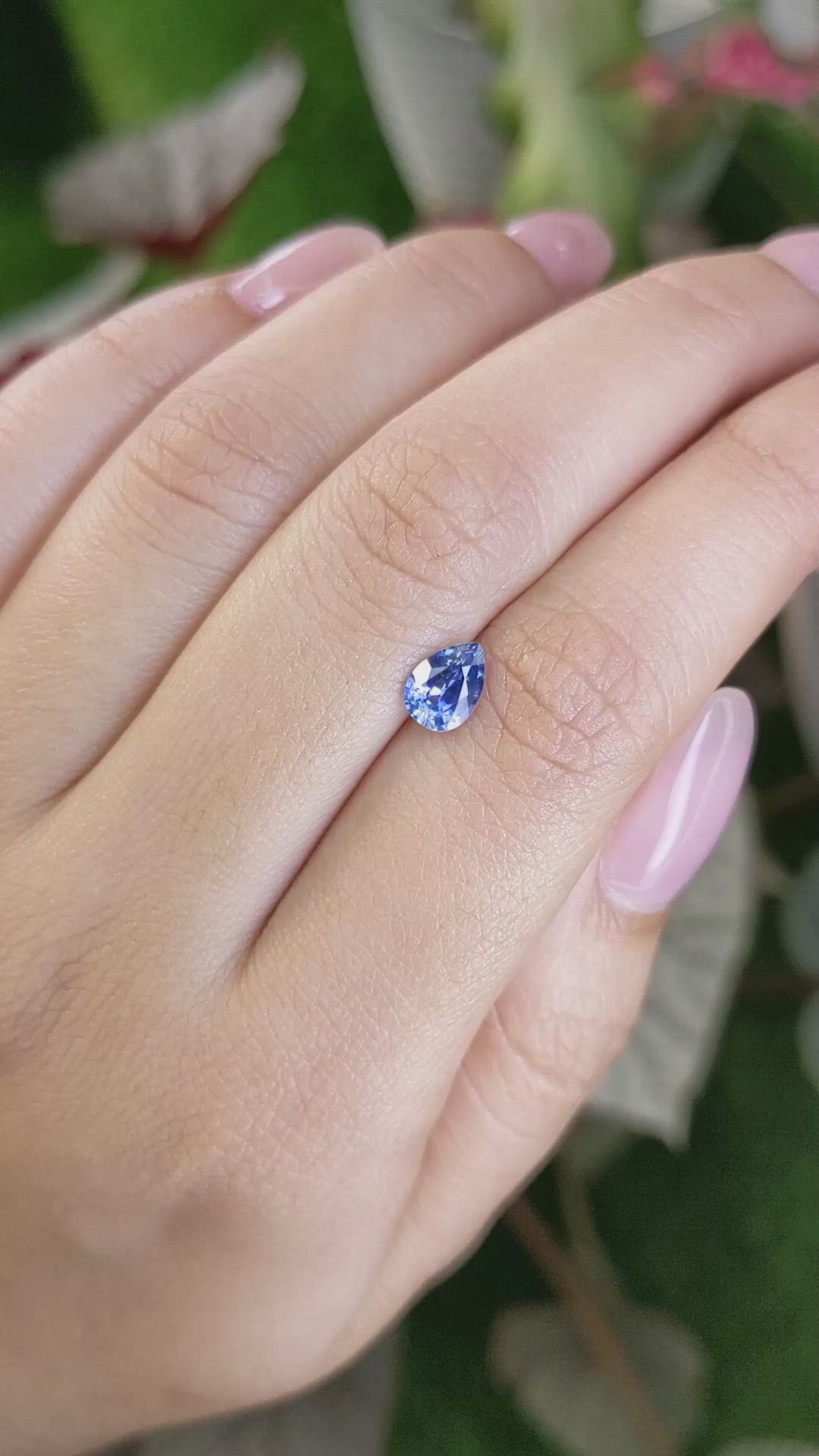 0.93 Ct. Blue Sapphire from Ceylon (Sri Lanka) Size Video