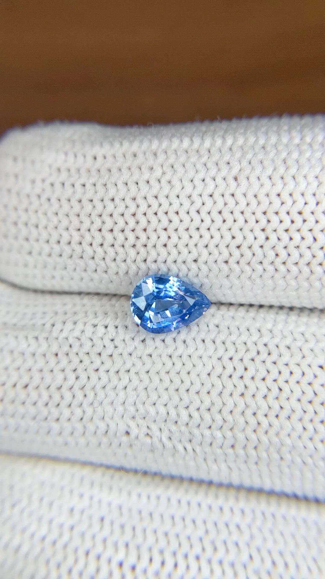0.97 Ct. Blue Sapphire from Ceylon (Sri Lanka) Size Video