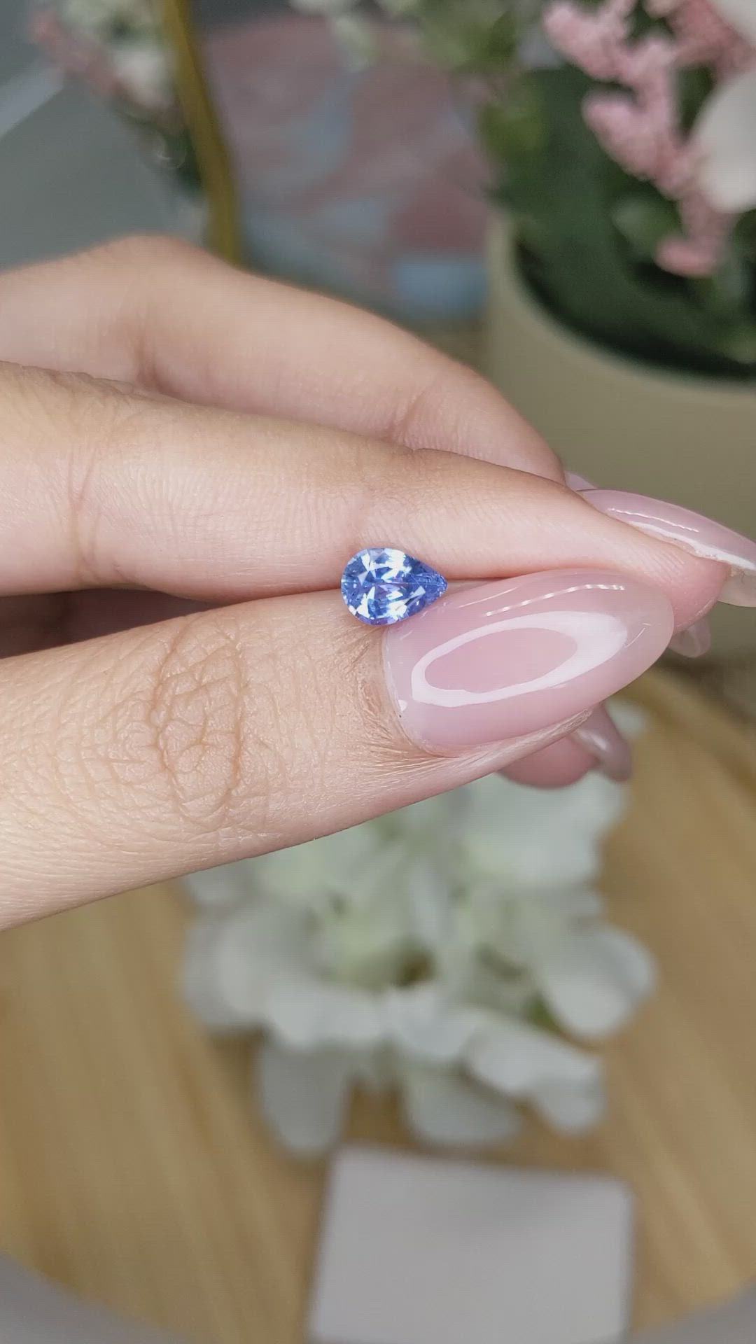 0.97 Ct. Blue Sapphire from Ceylon (Sri Lanka) Size Video