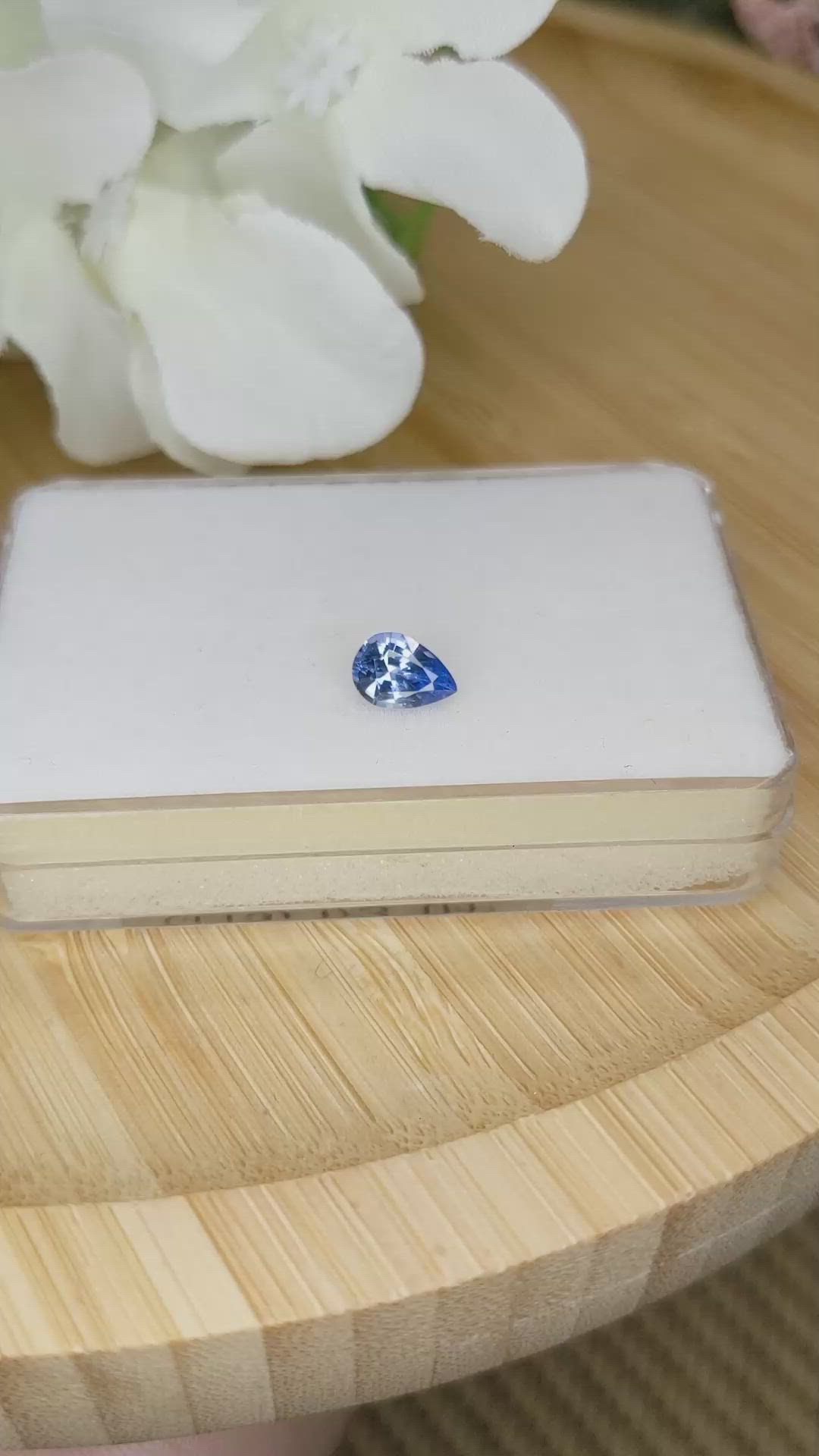 0.83 Ct. Blue Sapphire from Ceylon (Sri Lanka) Size Video