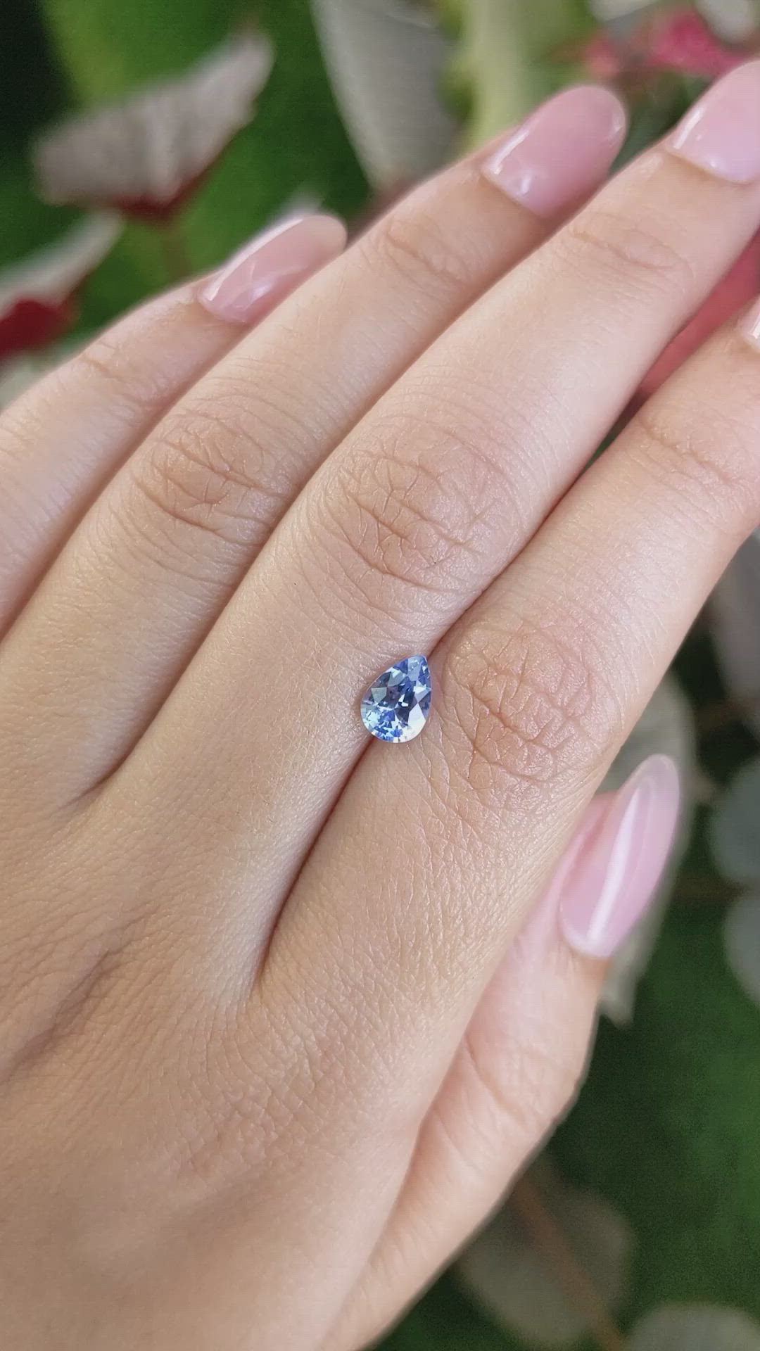0.93 Ct. Blue Sapphire from Ceylon (Sri Lanka) Size Video
