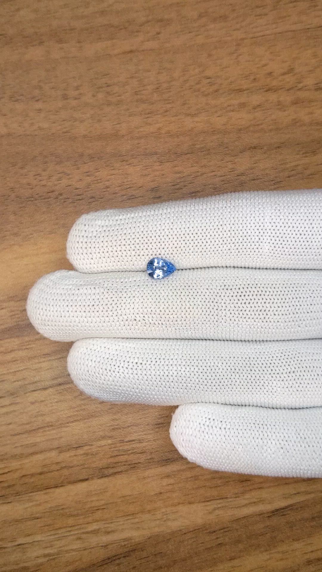 0.93 Ct. Blue Sapphire from Ceylon (Sri Lanka) Size Video