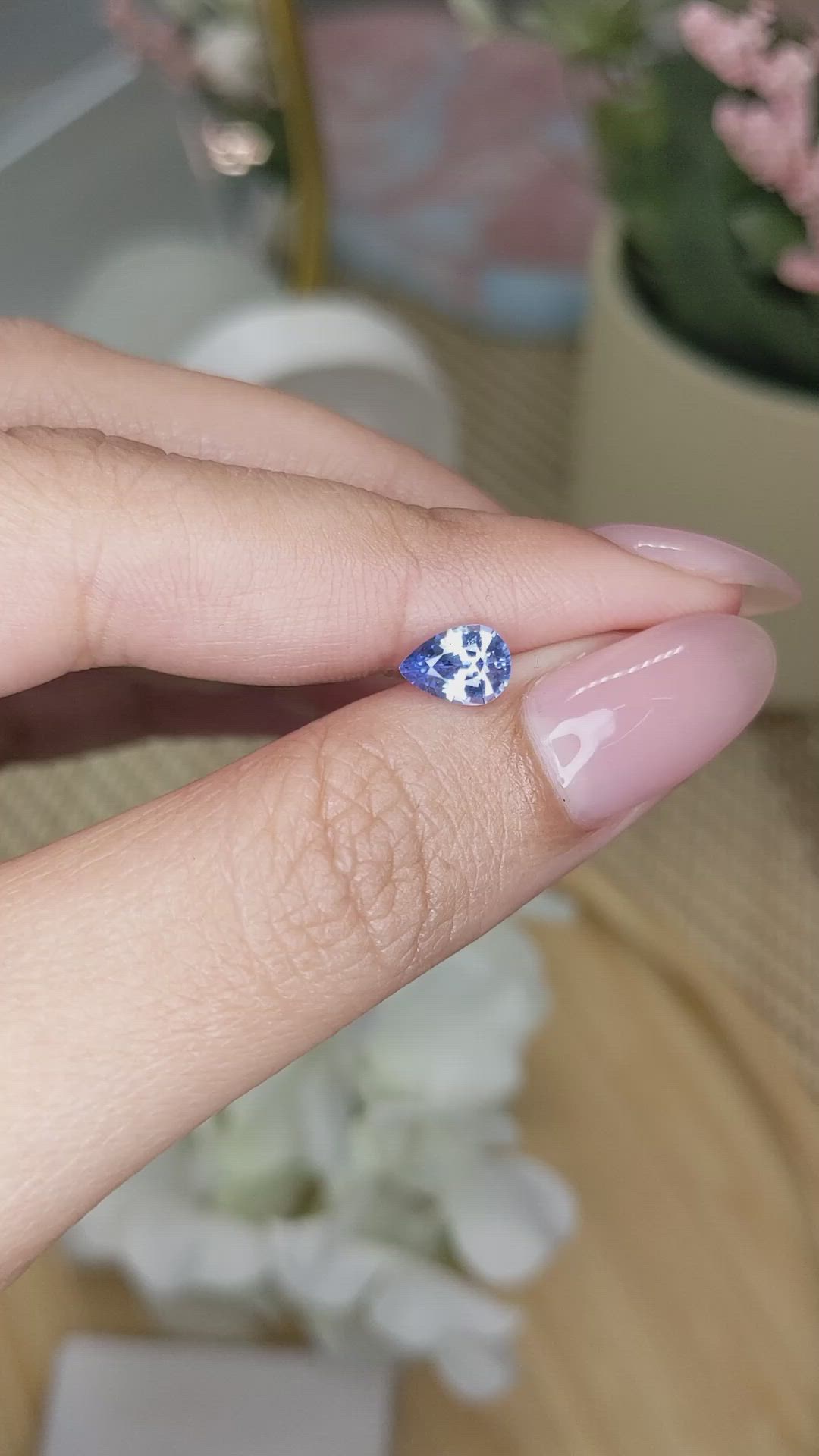 0.93 Ct. Blue Sapphire from Ceylon (Sri Lanka) Size Video