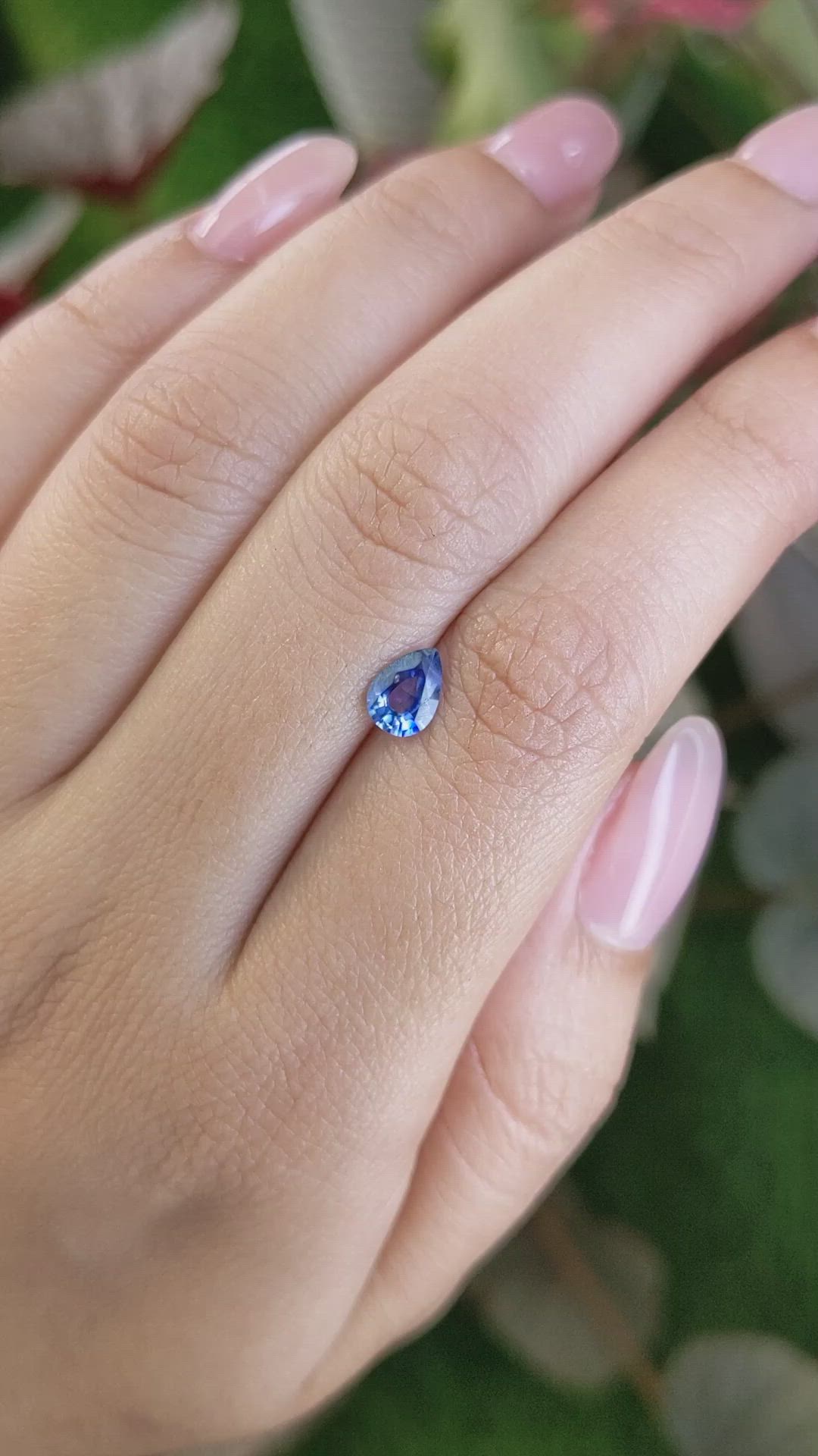 0.65 Ct. Blue Sapphire from Ceylon (Sri Lanka) Size Video
