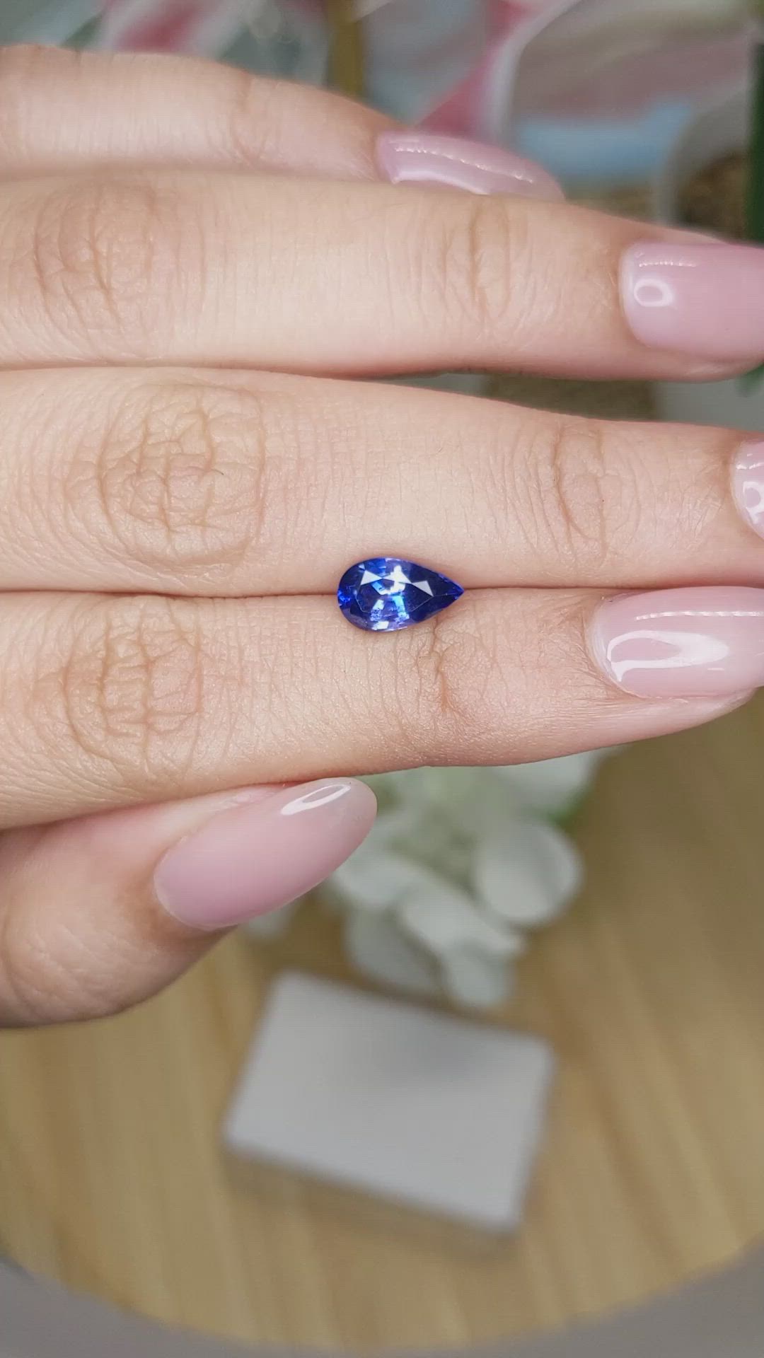 1.55 Ct. Blue Sapphire from Ceylon (Sri Lanka) Size Video