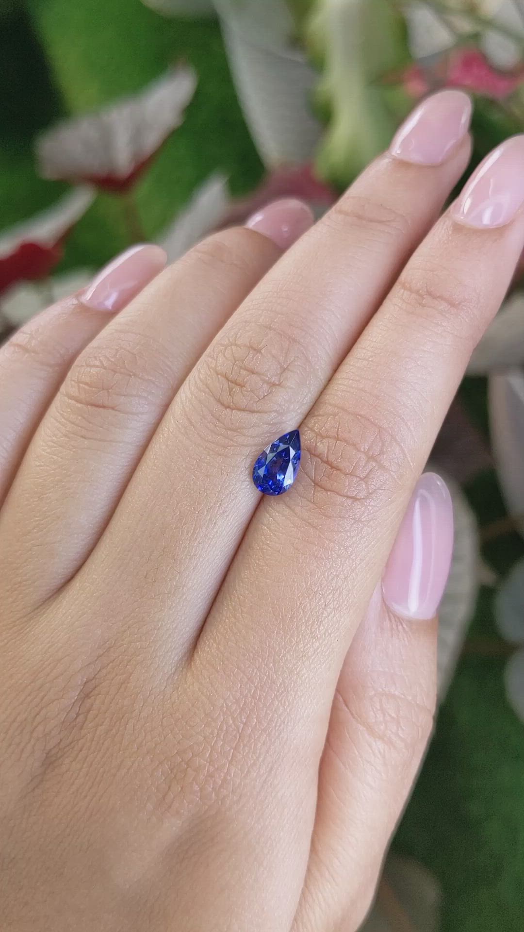 1.55 Ct. Blue Sapphire from Ceylon (Sri Lanka) Size Video