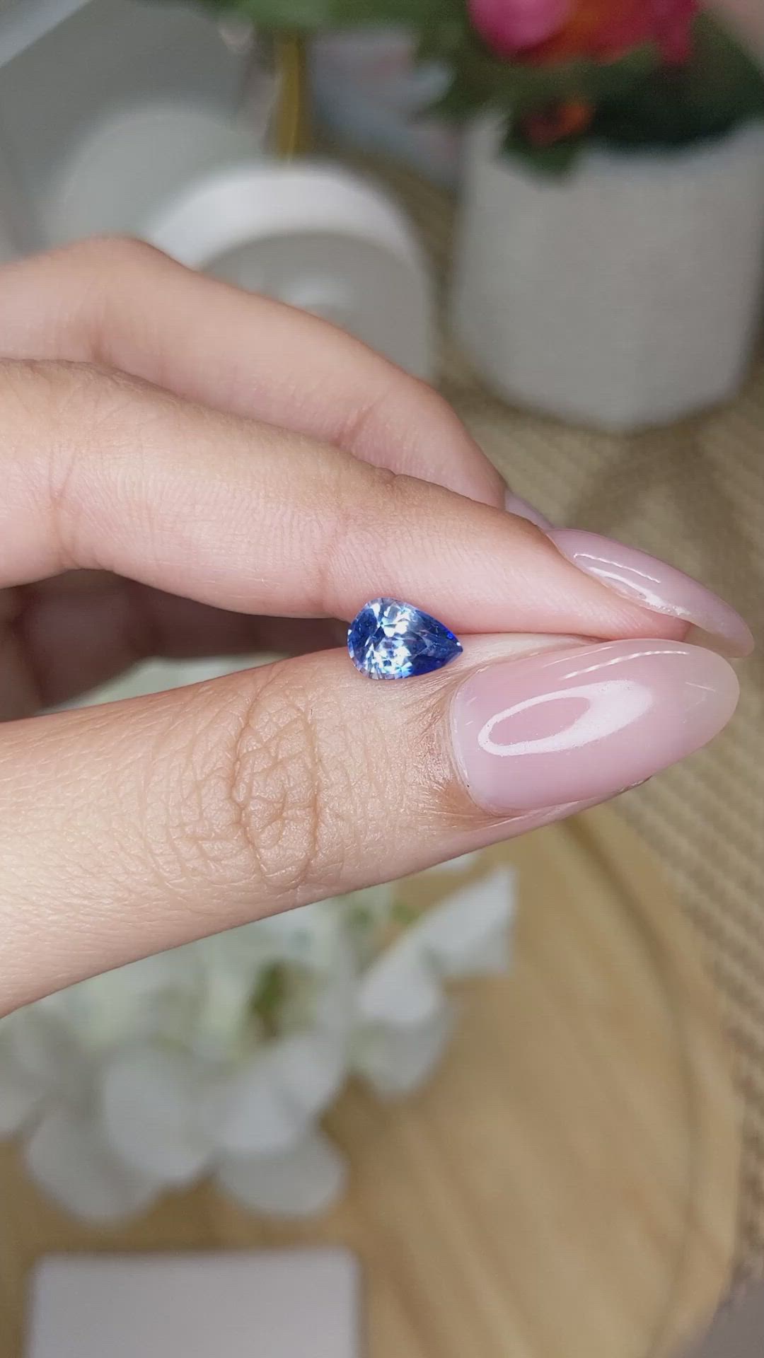 1.32 Ct. Blue Sapphire from Ceylon (Sri Lanka) Size Video