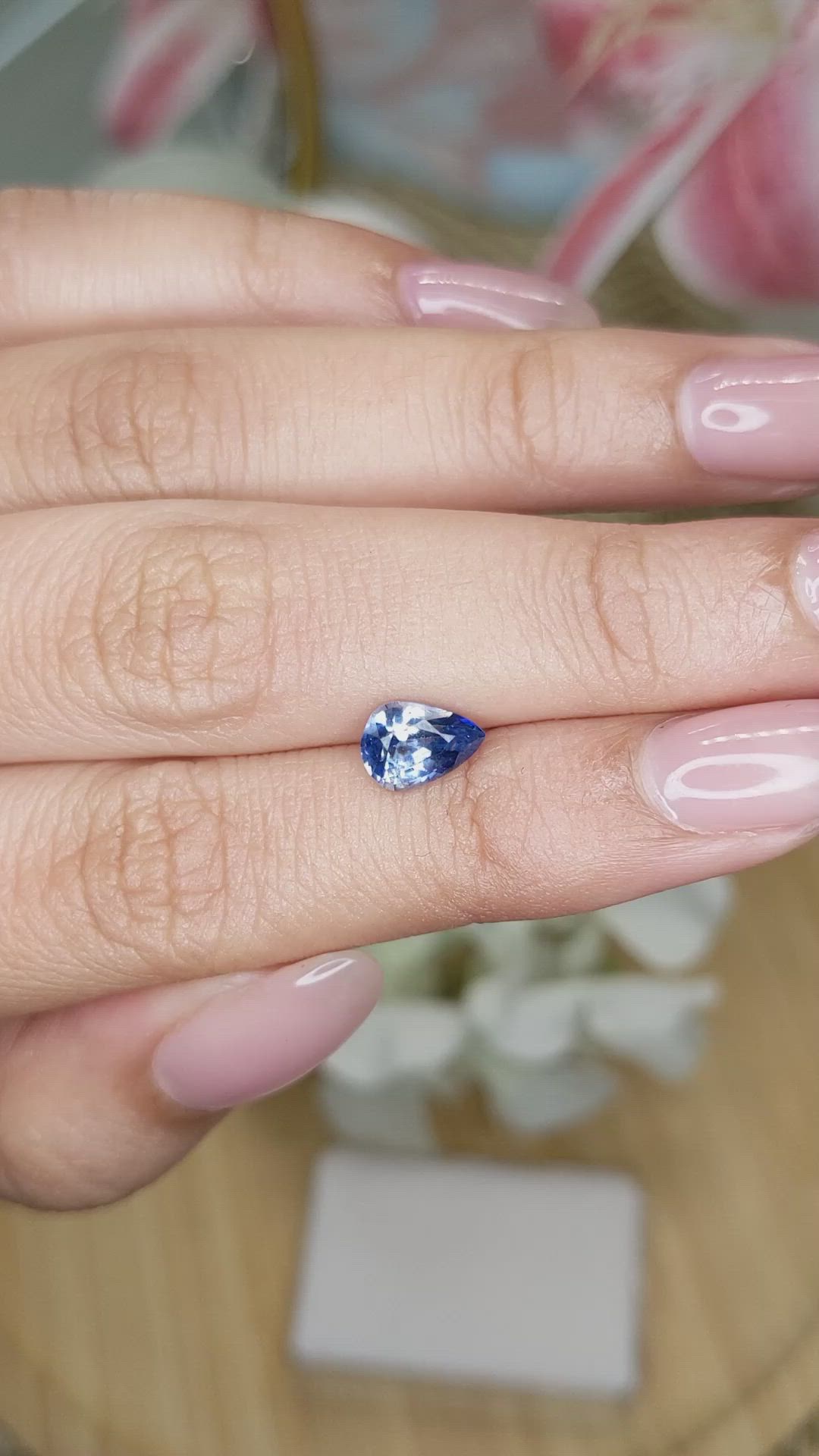 1.32 Ct. Blue Sapphire from Ceylon (Sri Lanka) Size Video