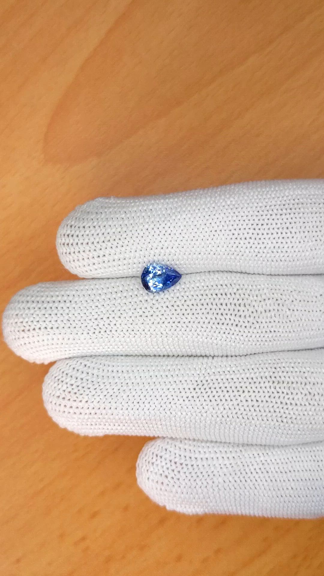 1.32 Ct. Blue Sapphire from Ceylon (Sri Lanka) Size Video