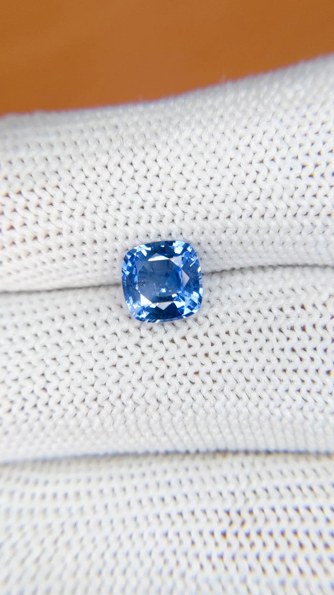 1.68 Ct. Blue Sapphire from Ceylon (Sri Lanka) Size Video