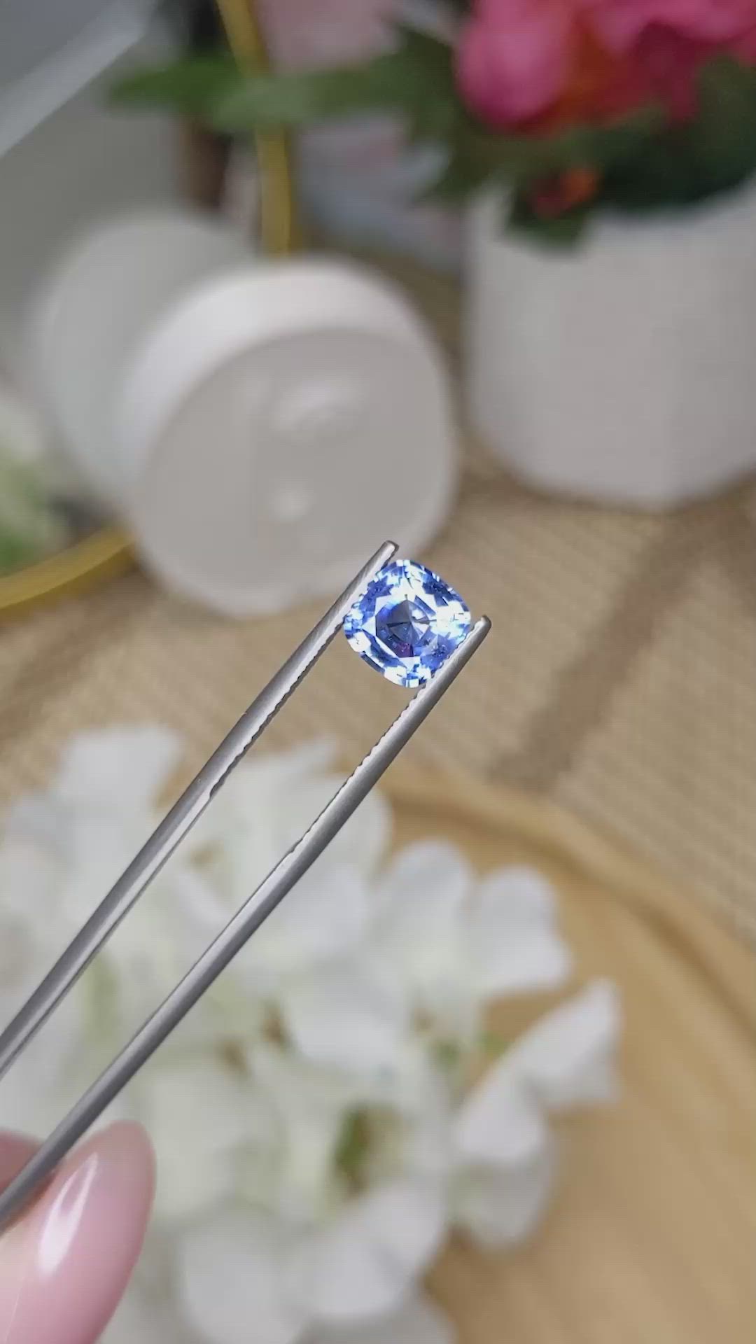 1.68 Ct. Blue Sapphire from Ceylon (Sri Lanka) Size Video