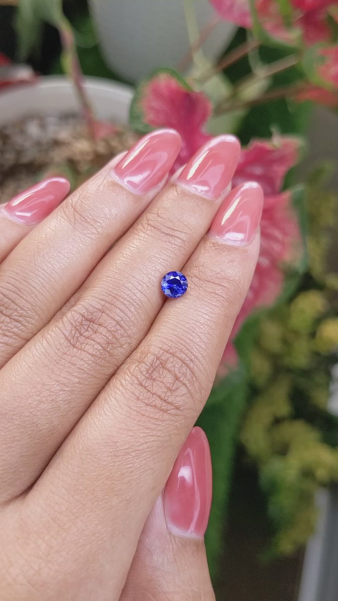 0.79 Ct. Blue Sapphire from Ceylon (Sri Lanka) Size Video