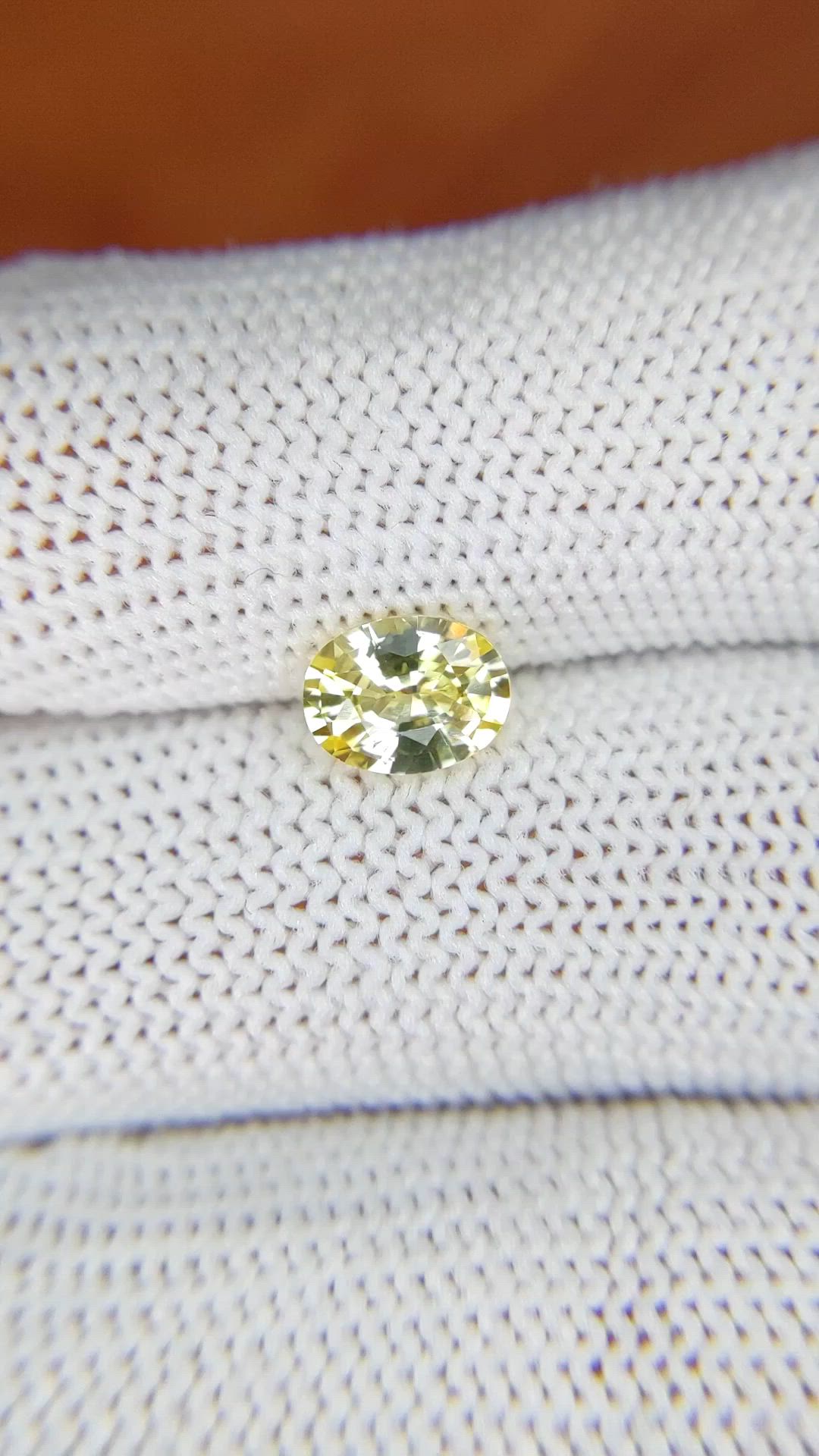 1.08 Ct. Yellow Sapphire from Ceylon (Sri Lanka) Size Video