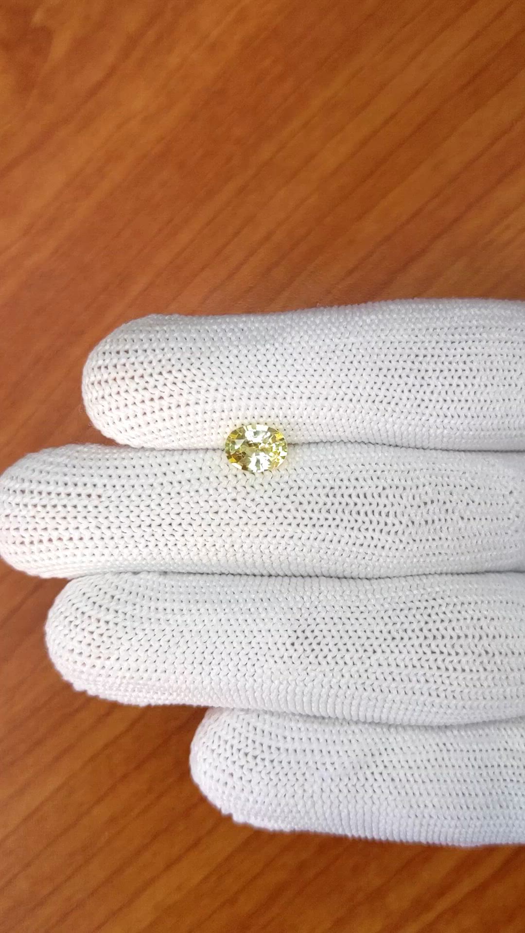 1.08 Ct. Yellow Sapphire from Ceylon (Sri Lanka) Size Video
