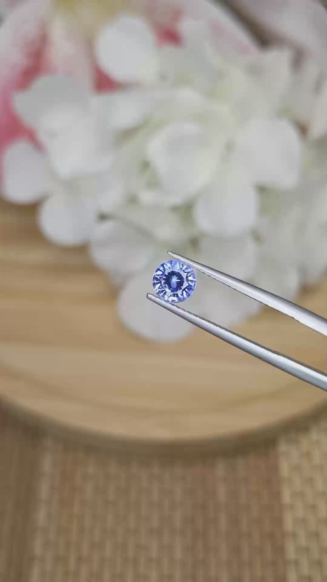 1.01 Ct. Blue Sapphire from Ceylon (Sri Lanka) Size Video