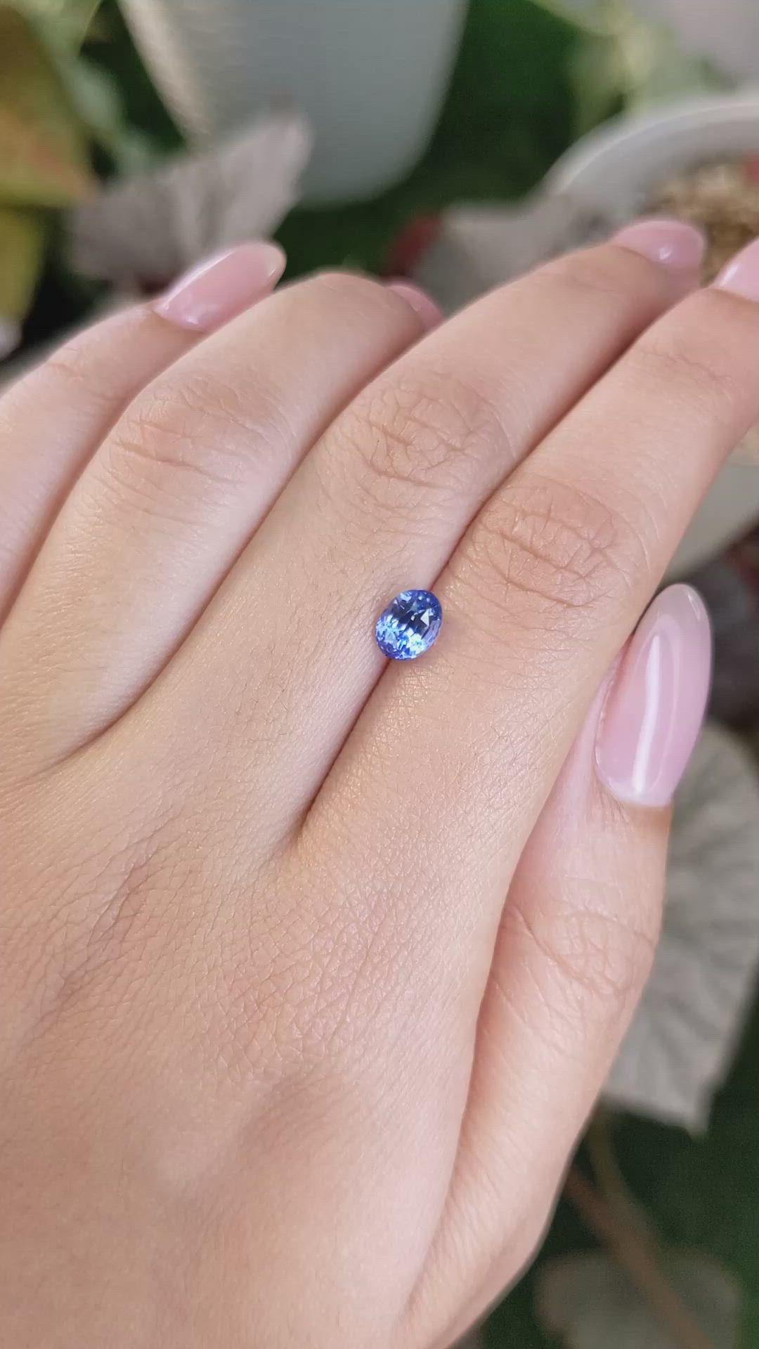 1.20 Ct. Blue Sapphire from Ceylon (Sri Lanka) Size Video