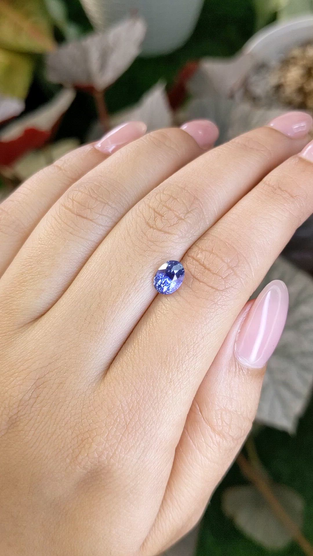 1.65 Ct. Violet Sapphire from Ceylon (Sri Lanka) Size Video