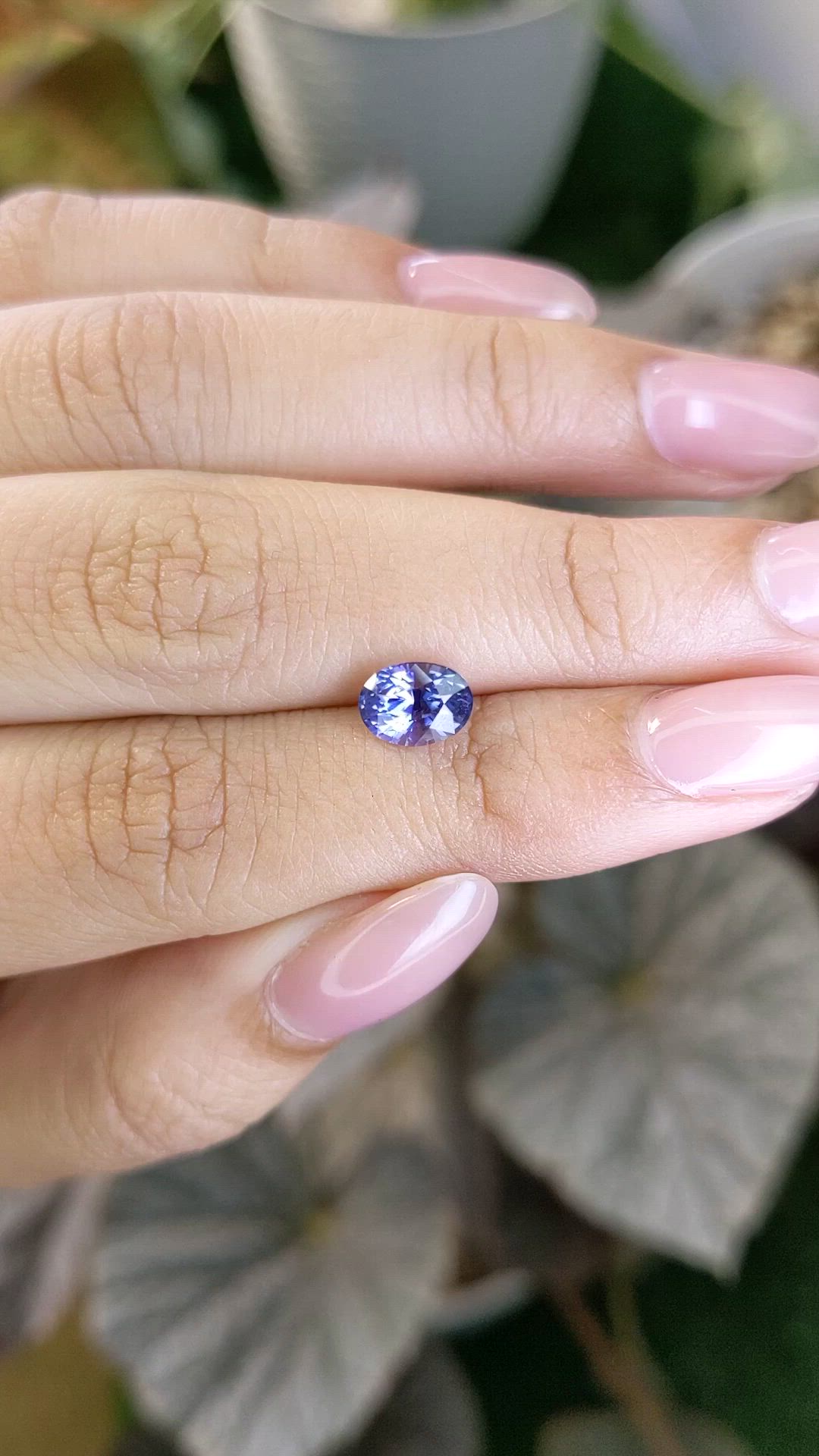 1.65 Ct. Violet Sapphire from Ceylon (Sri Lanka) Size Video