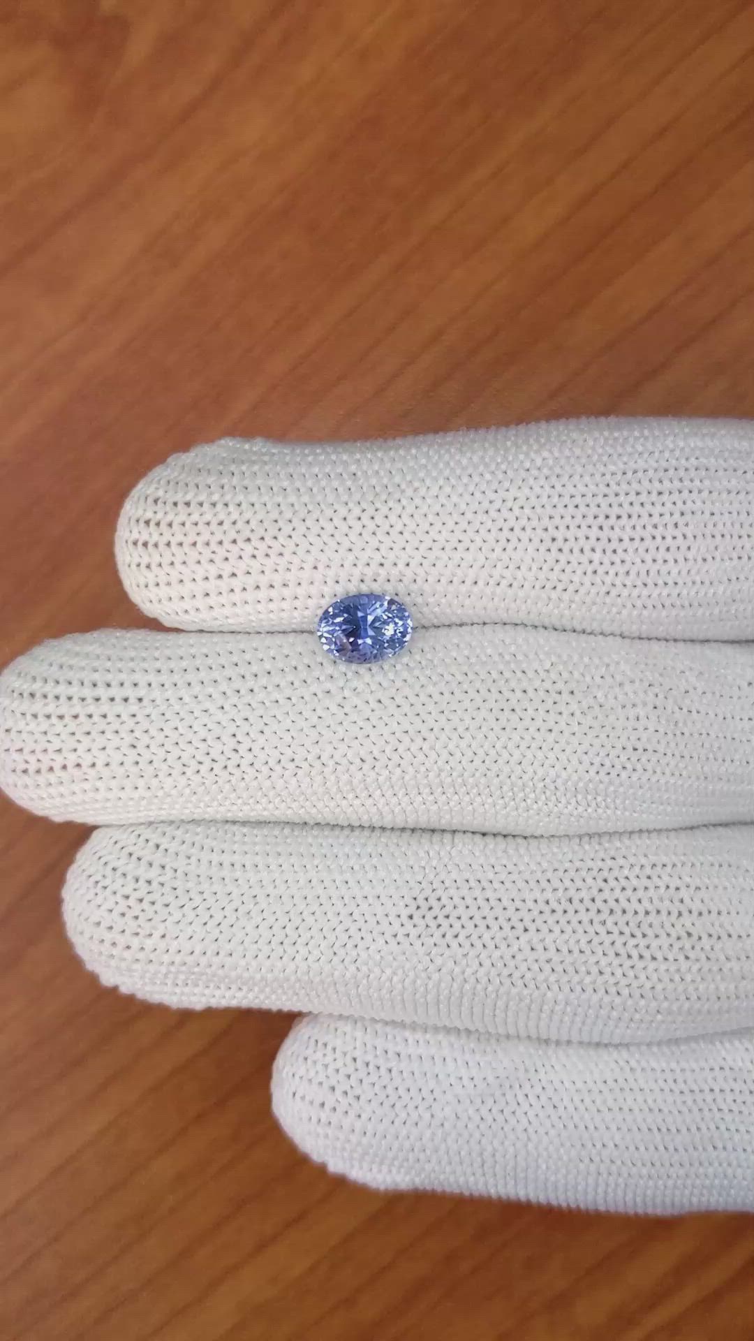 1.65 Ct. Violet Sapphire from Ceylon (Sri Lanka) Size Video