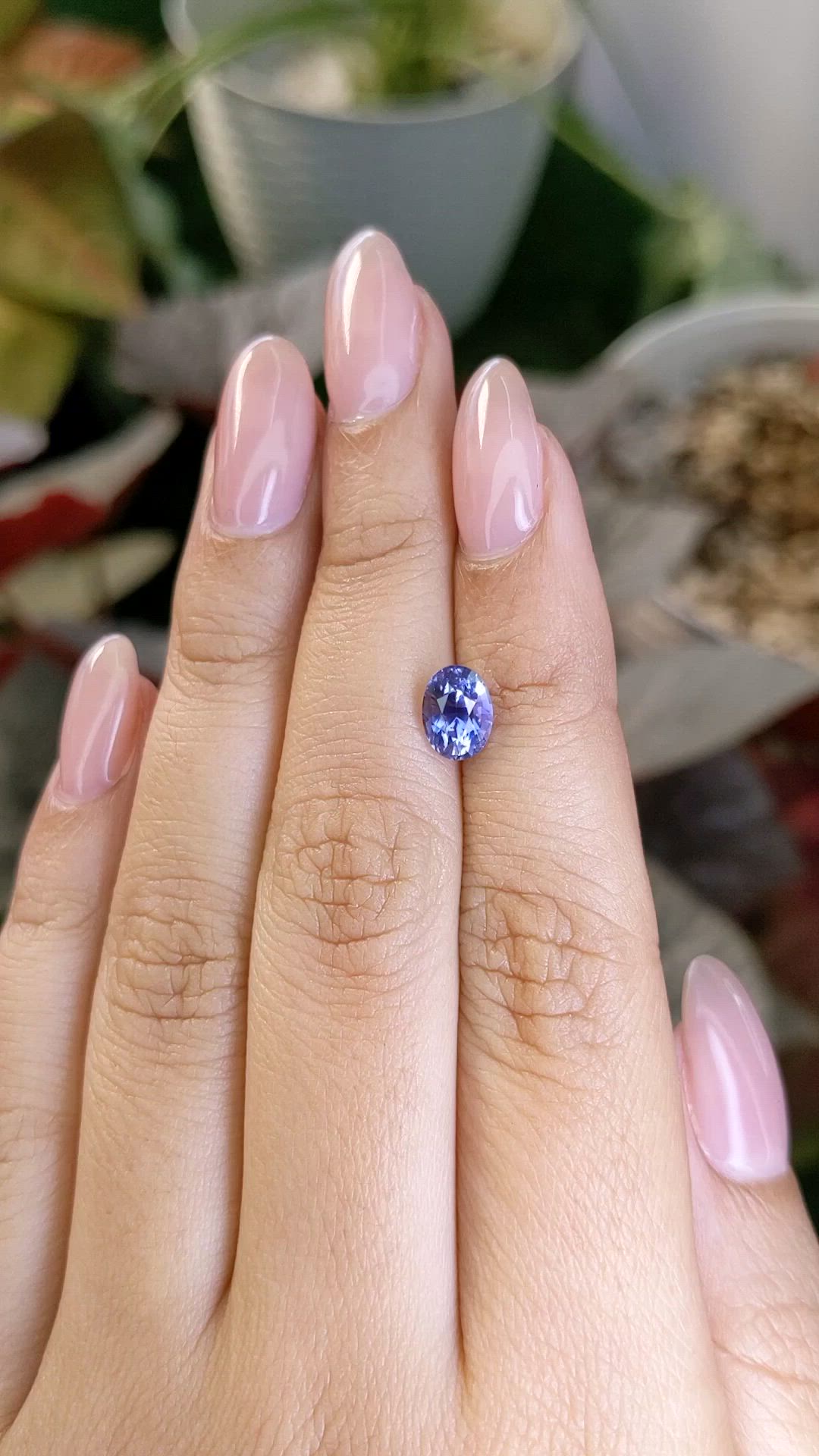 1.65 Ct. Violet Sapphire from Ceylon (Sri Lanka) Size Video
