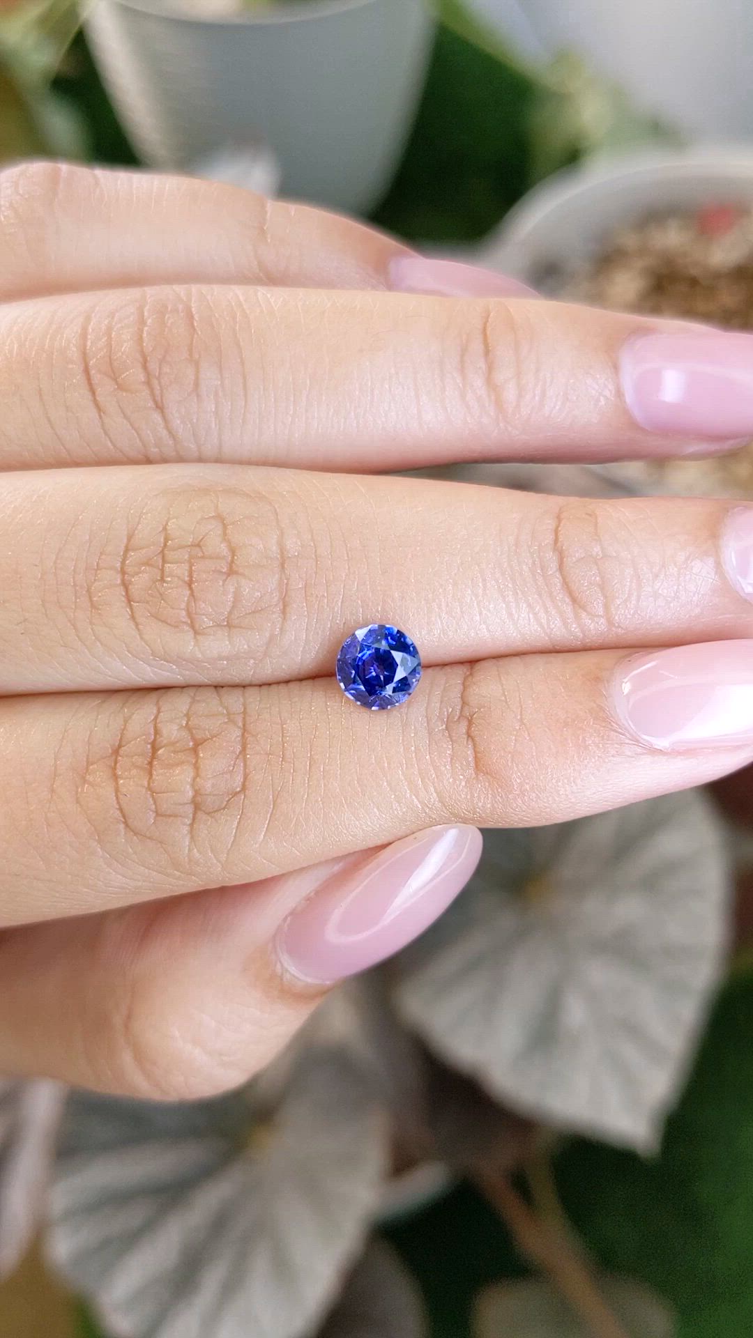 1.21 Ct. Blue Sapphire from Ceylon (Sri Lanka) Size Video