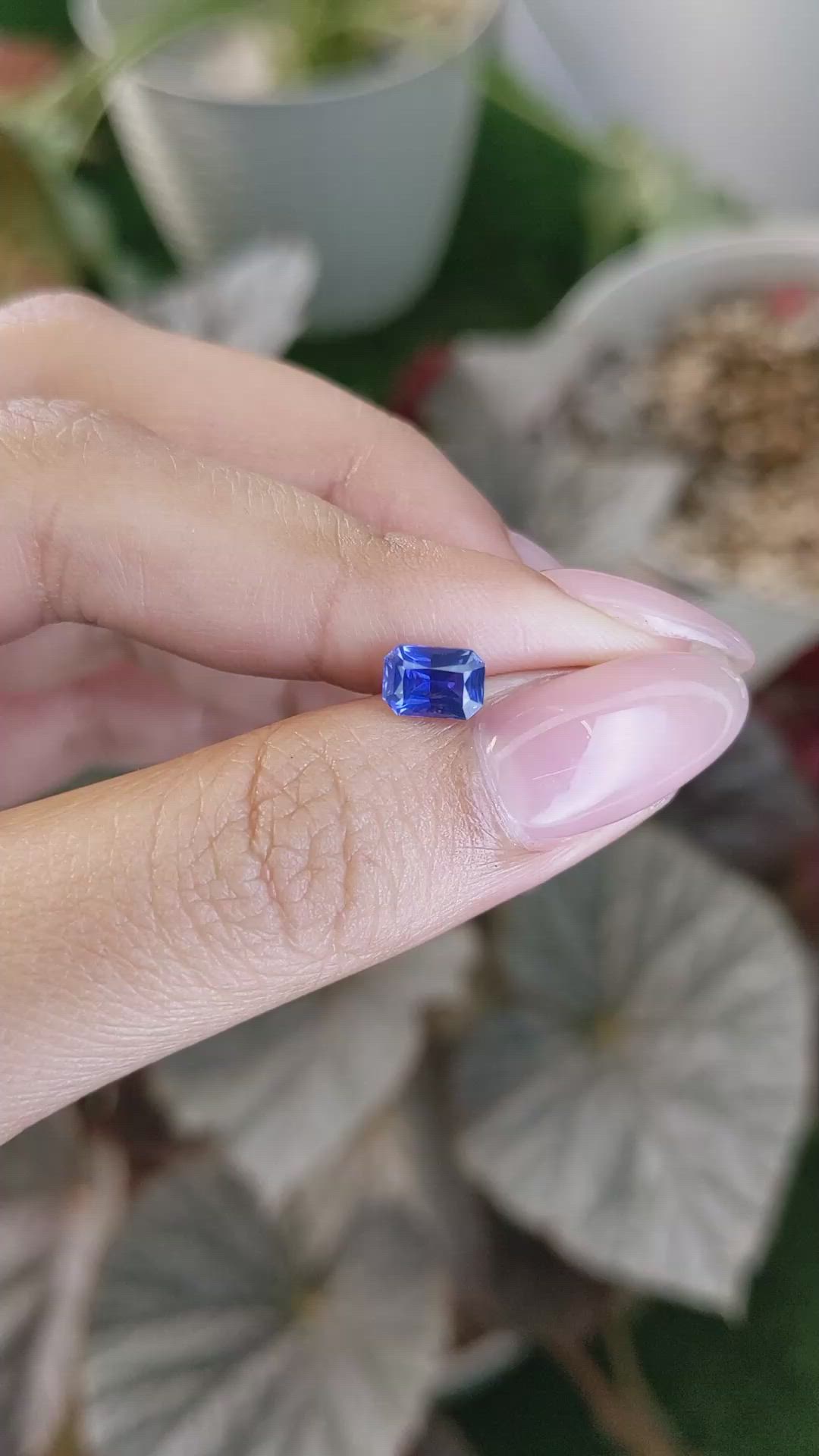 1.17 Ct. Blue Sapphire from Ceylon (Sri Lanka) Size Video