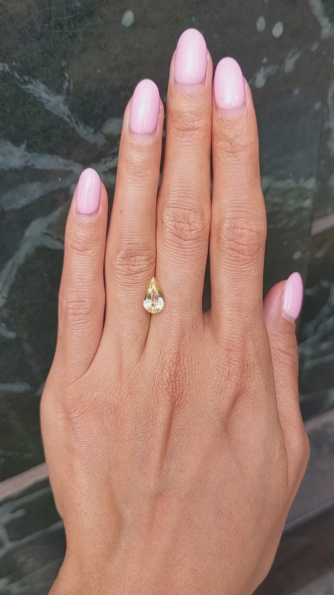 2.33 Ct. Yellow Sapphire from Ceylon (Sri Lanka) Size Video