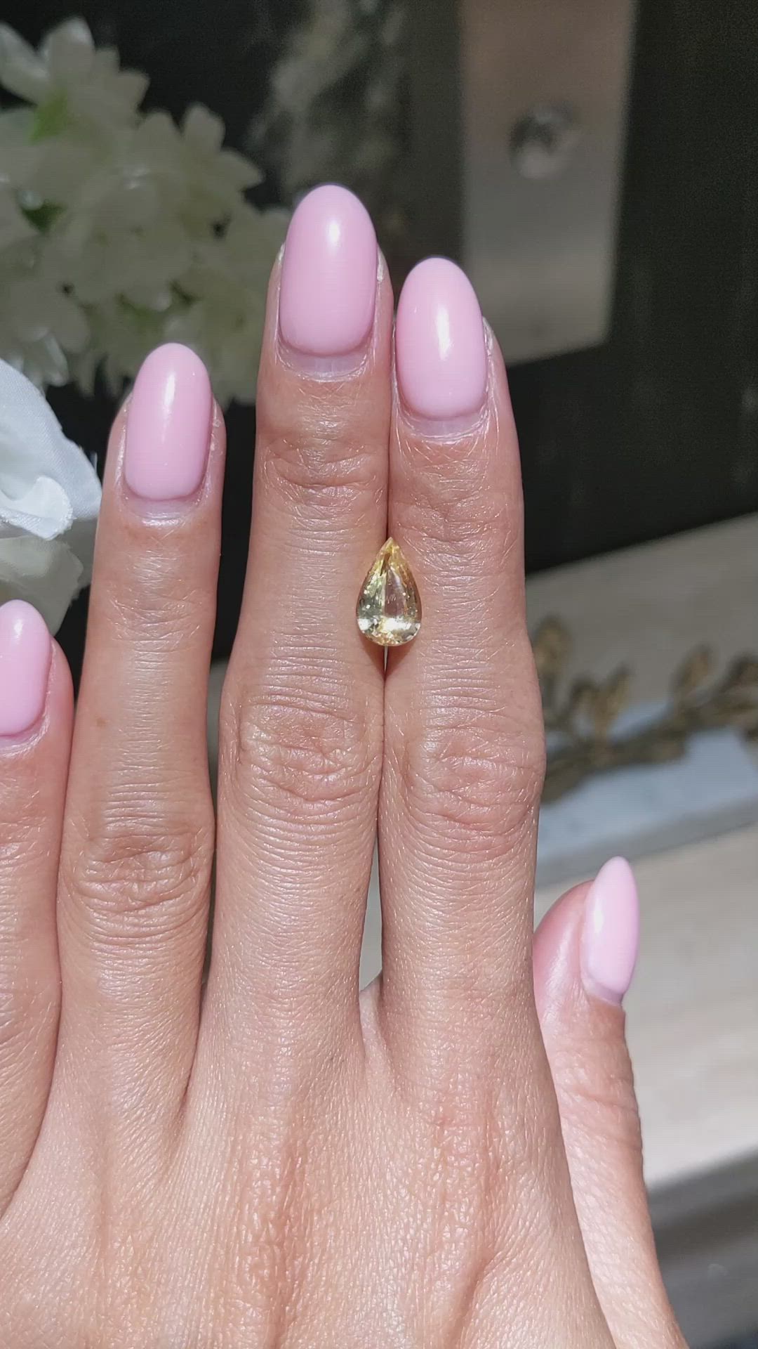 2.33 Ct. Yellow Sapphire from Ceylon (Sri Lanka) Size Video