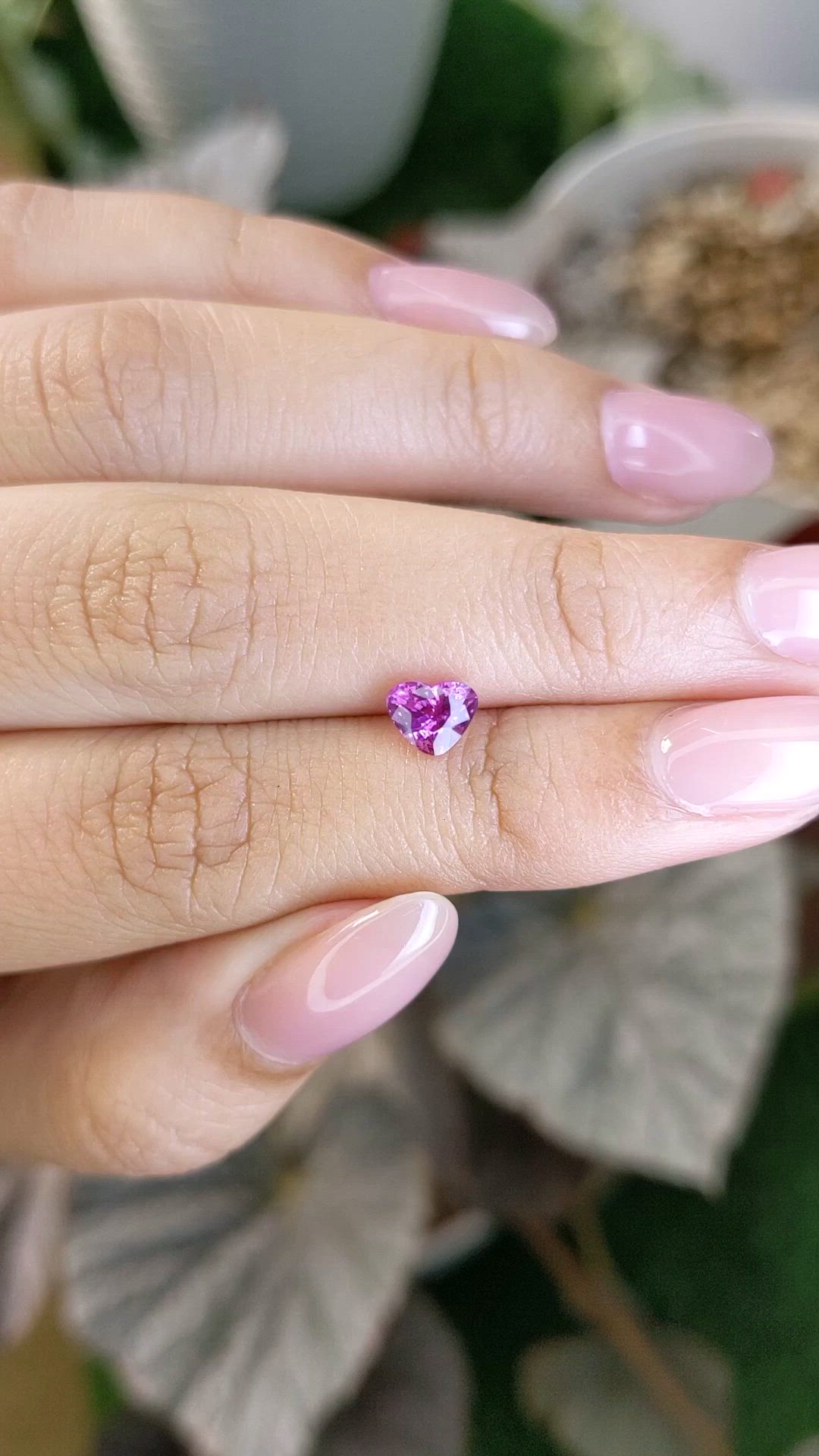 1.01 Ct. Purplish Pink Sapphire from Ceylon (Sri Lanka) Size Video