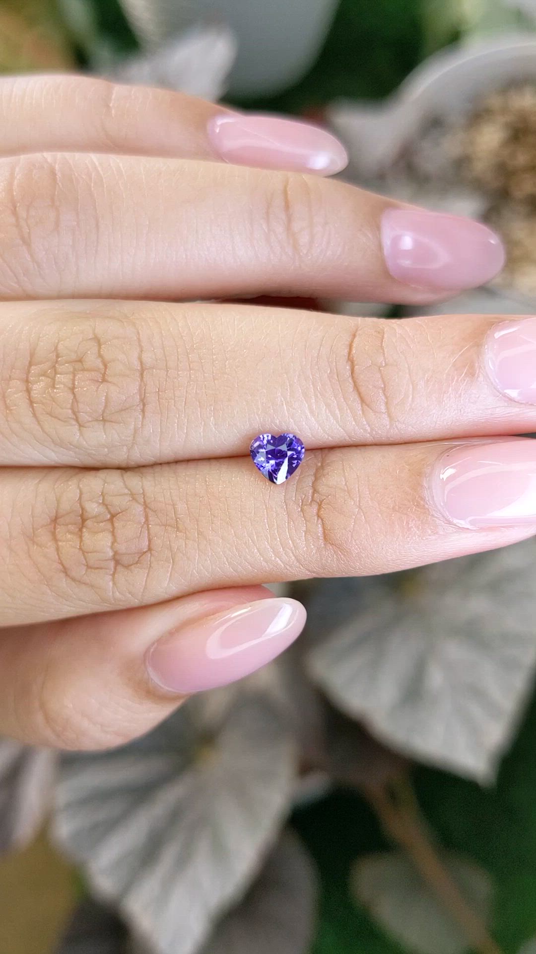 0.64 Ct. Purple Sapphire from Ceylon (Sri Lanka) Size Video