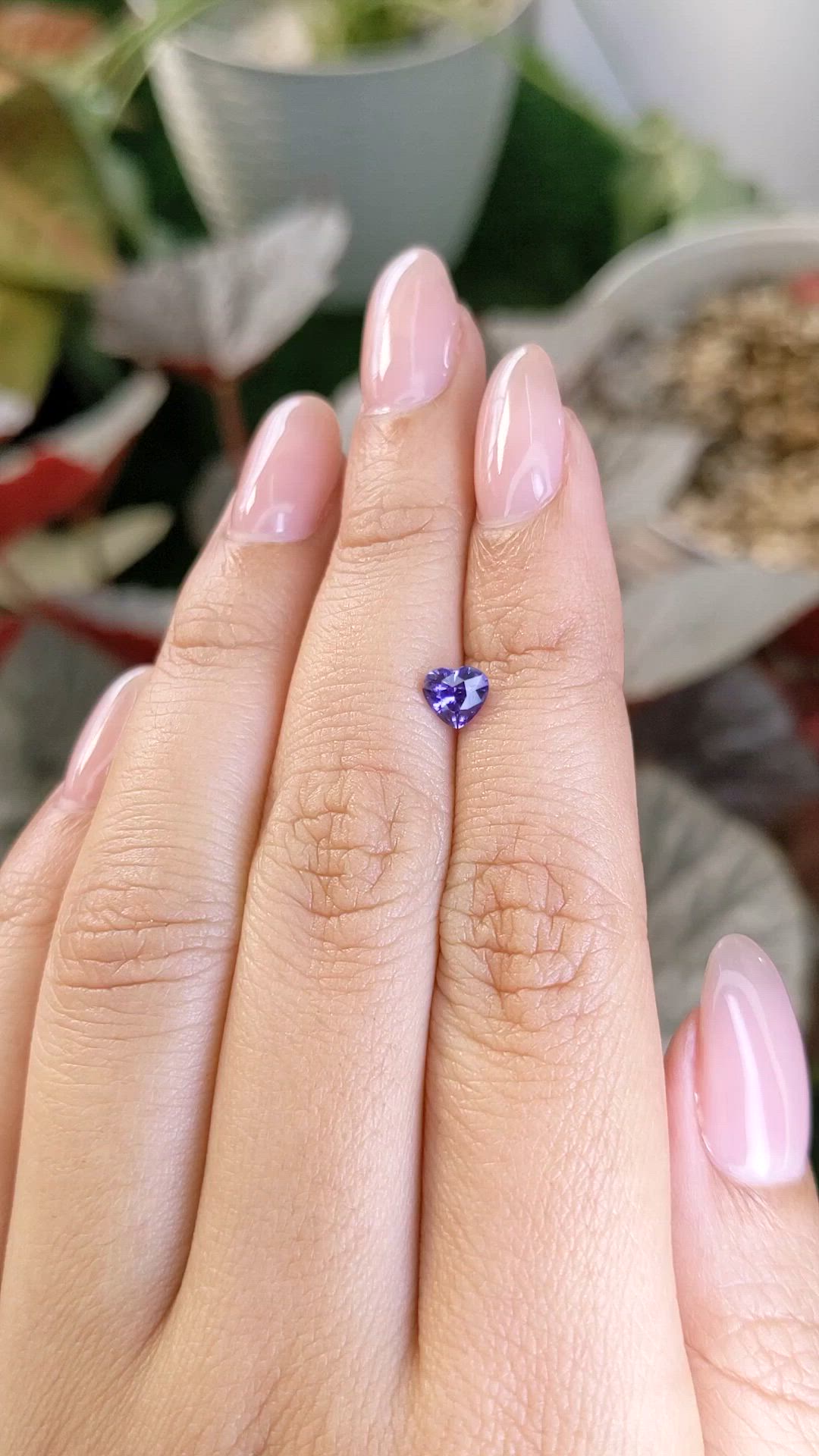 0.64 Ct. Purple Sapphire from Ceylon (Sri Lanka) Size Video