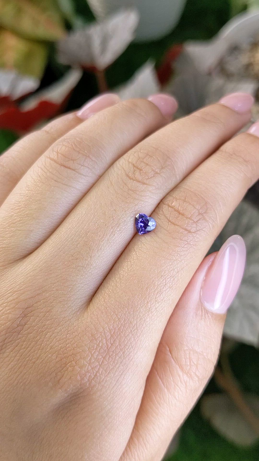 0.64 Ct. Purple Sapphire from Ceylon (Sri Lanka) Size Video
