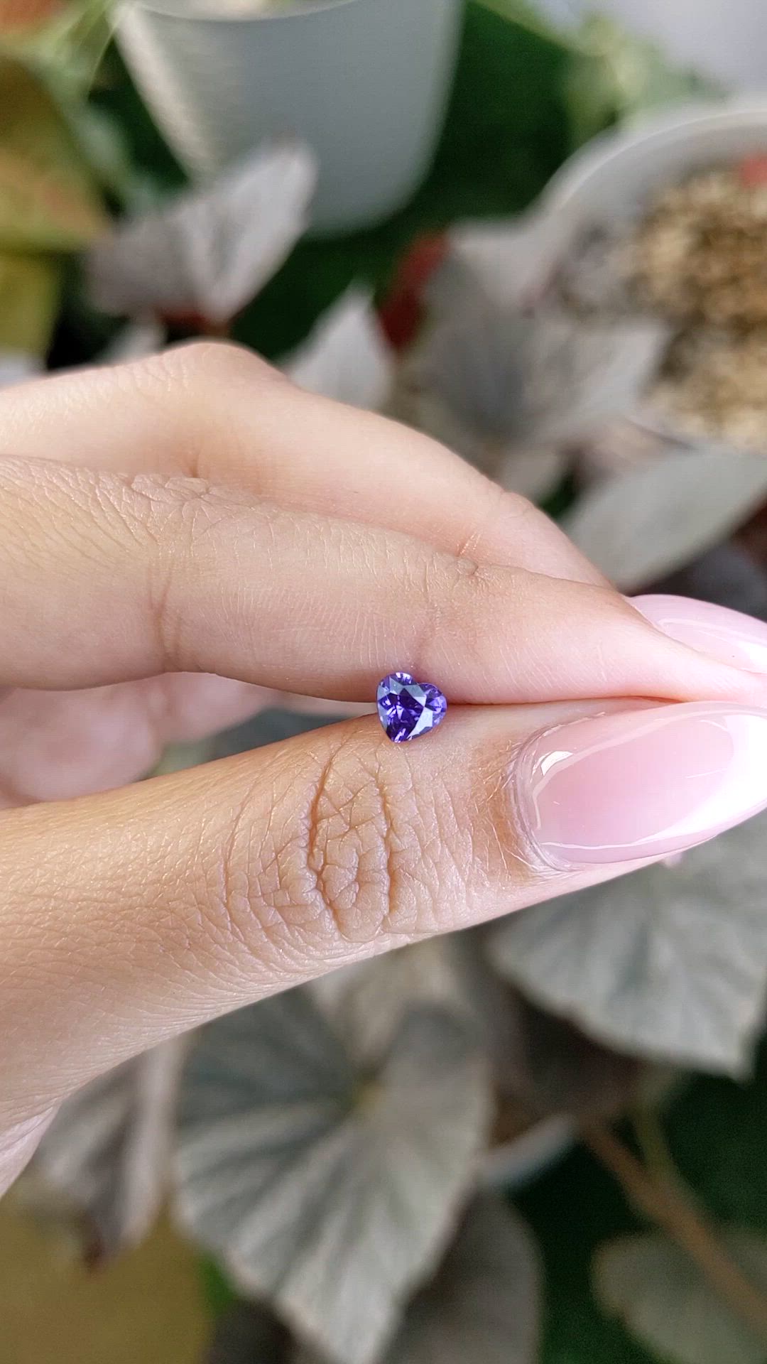 0.64 Ct. Purple Sapphire from Ceylon (Sri Lanka) Size Video